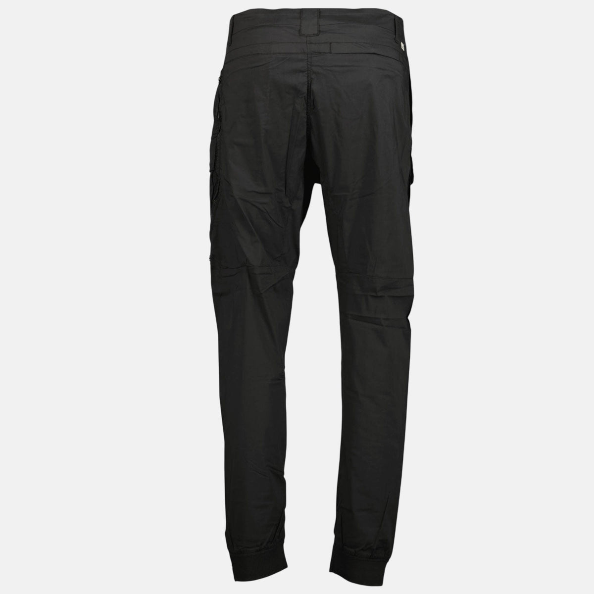 CP Company Cuffed 50 Fili Stretch Cargo Pants Black | Northern Threads Designer Menswear