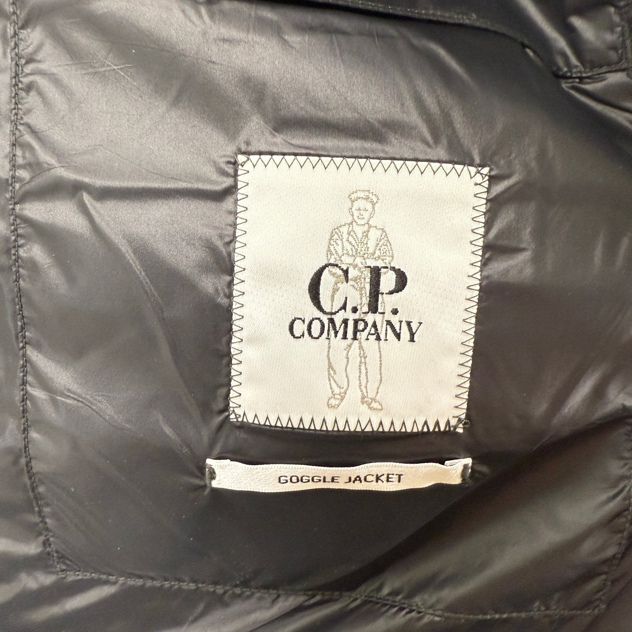 CP Company D.D. Padded Goggle Down Jacket Black - northern threads