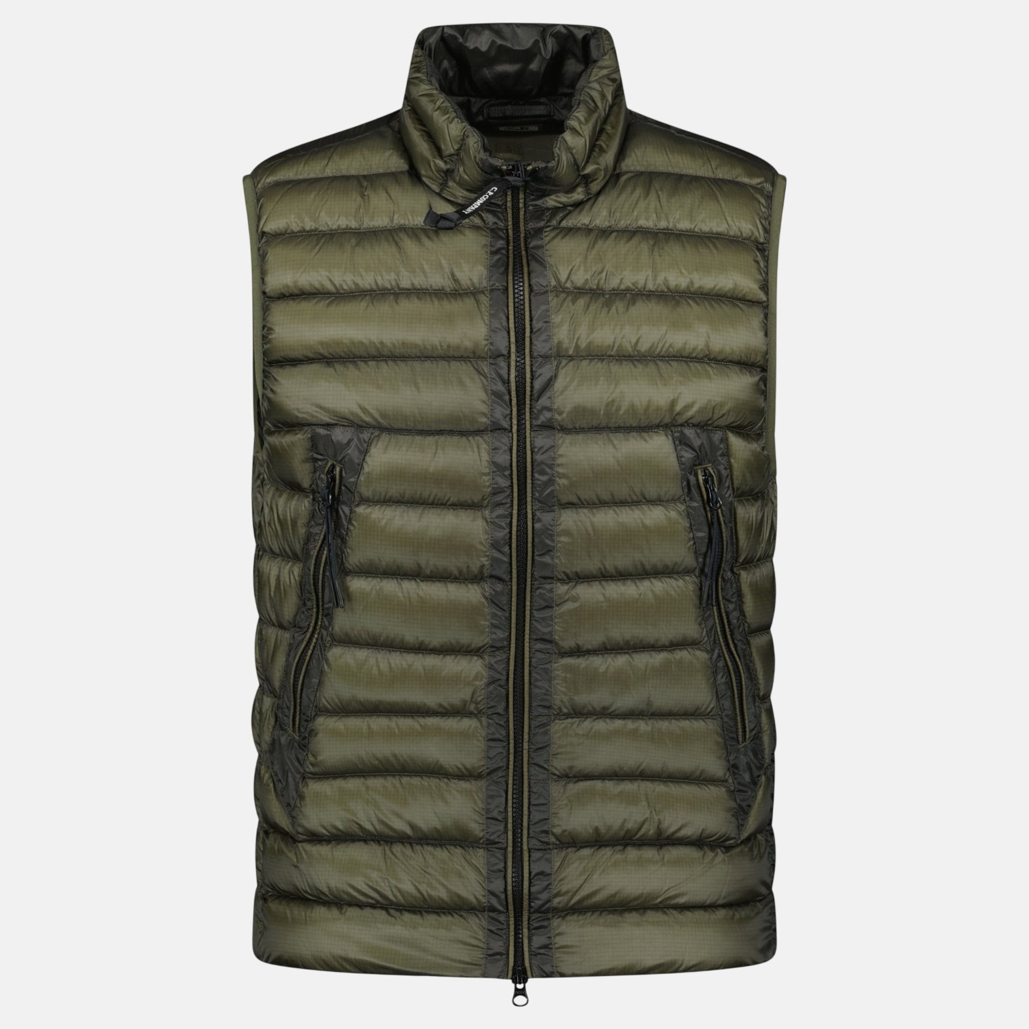 CP Company D.D. Shell Lightweight Lens Gilet Dark Green - RAIL 7 - northern threads uk