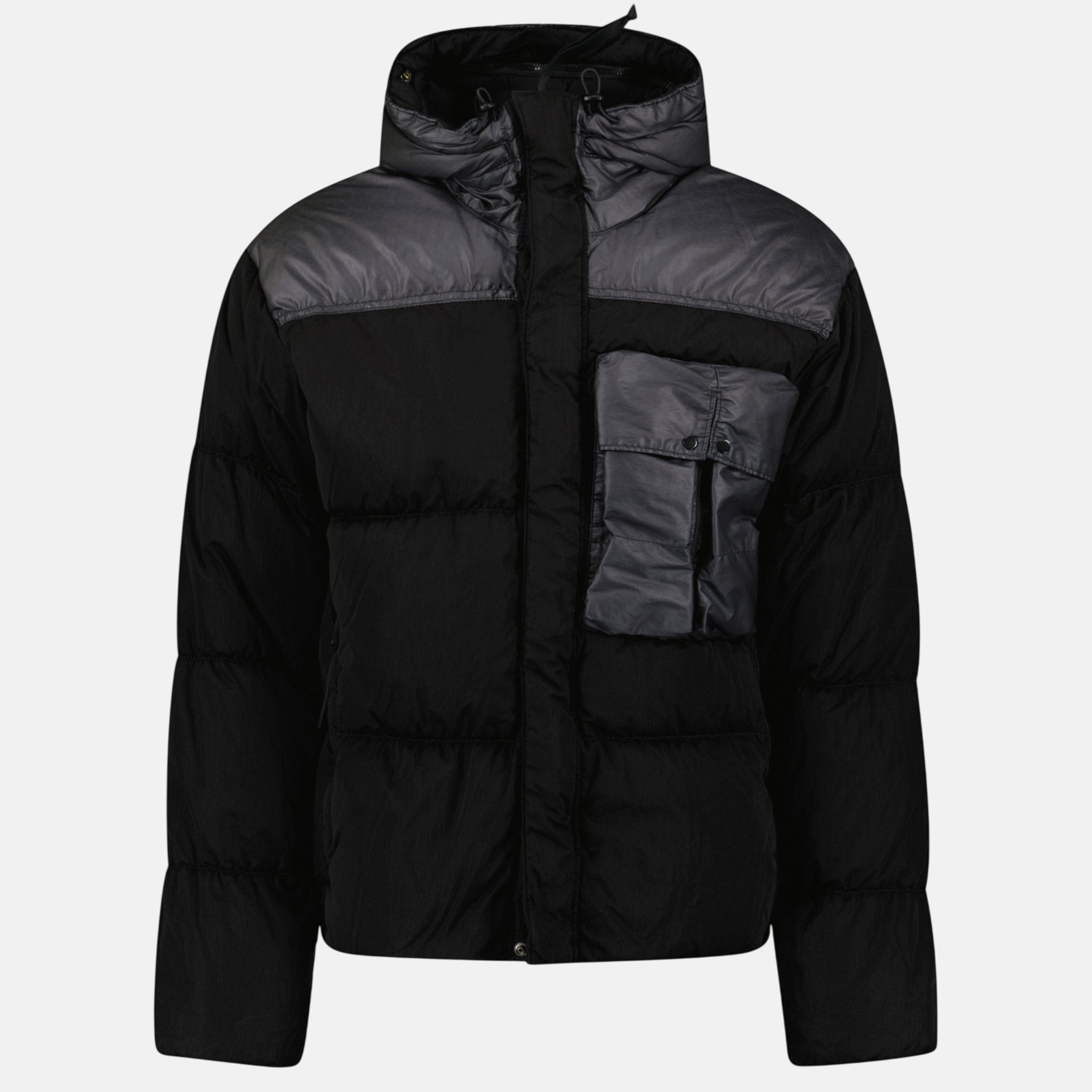 CP Company Eco Chrome R Mixed Goggle Down Jacket Black - Rail 6 - northern threads uk