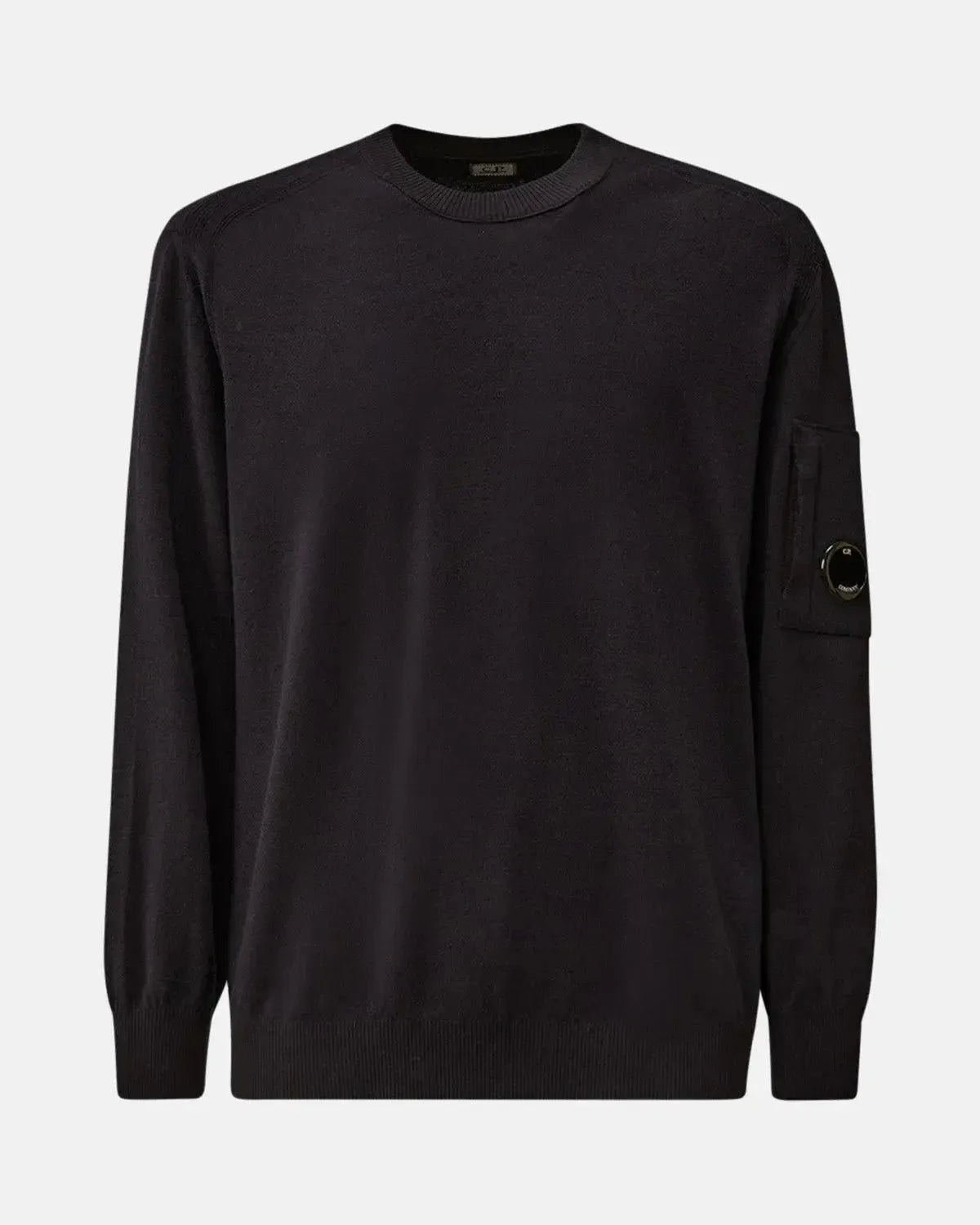 CP COMPANY EXTRAFINE MERINO WOOL CREWNECK SWEATER TOTAL ECLIPSE