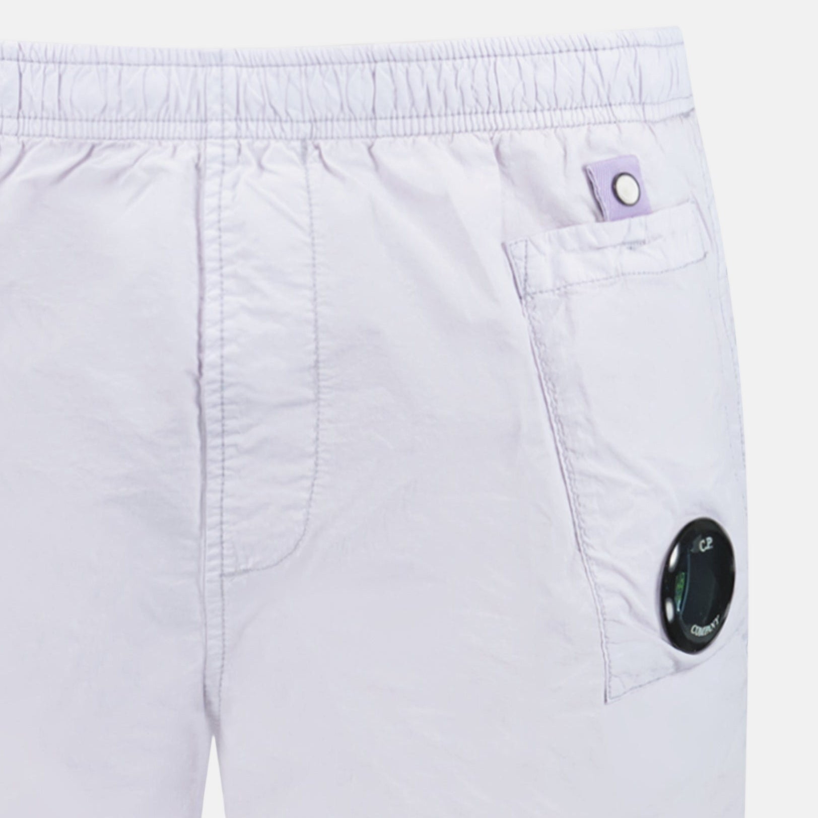 CP Company Flatt Nylon Lens - Detail Swim Shorts Lilac - northern threads