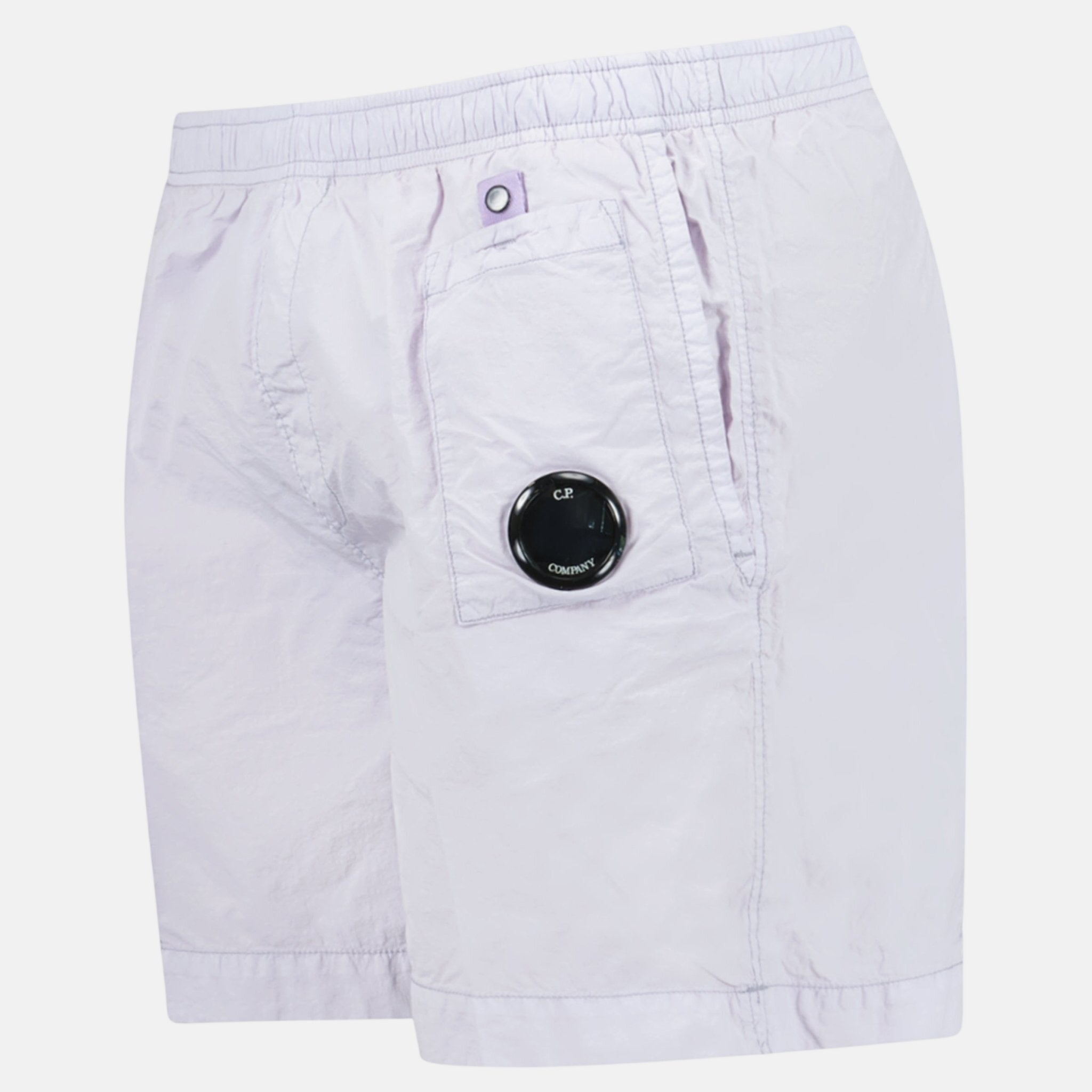CP Company Flatt Nylon Lens - Detail Swim Shorts Lilac - northern threads