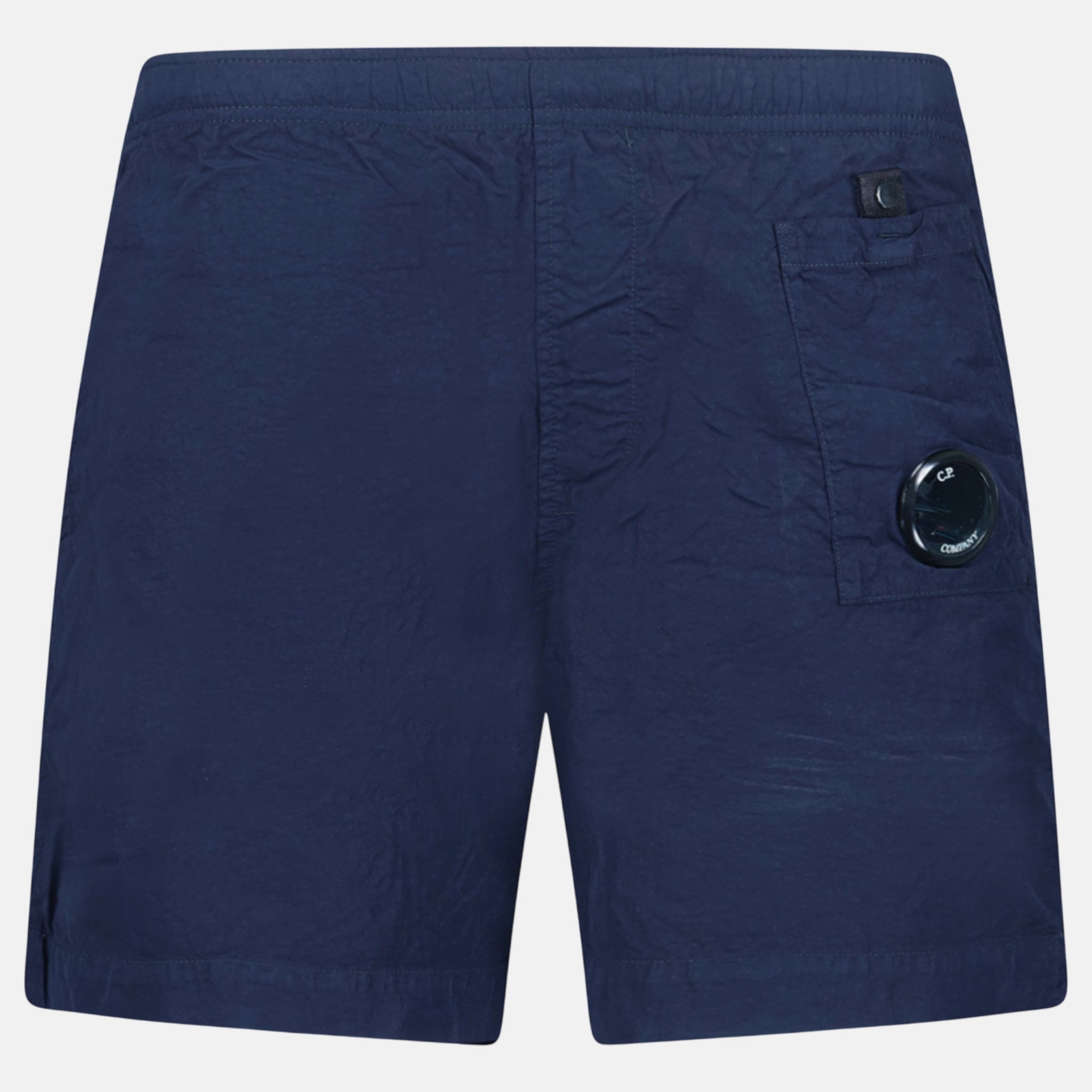 CP Company Flatt Nylon Lens - Detail Swim Shorts Medieval Blue - F31 - northern threads uk