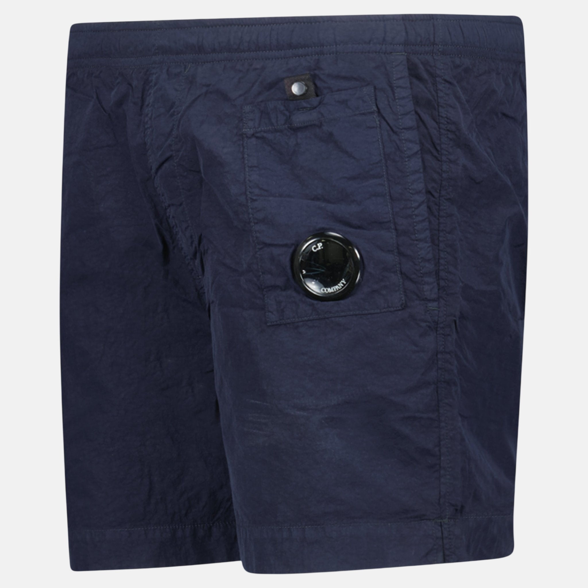 CP Company Flatt Nylon Lens - Detail Swim Shorts Navy - northern threads
