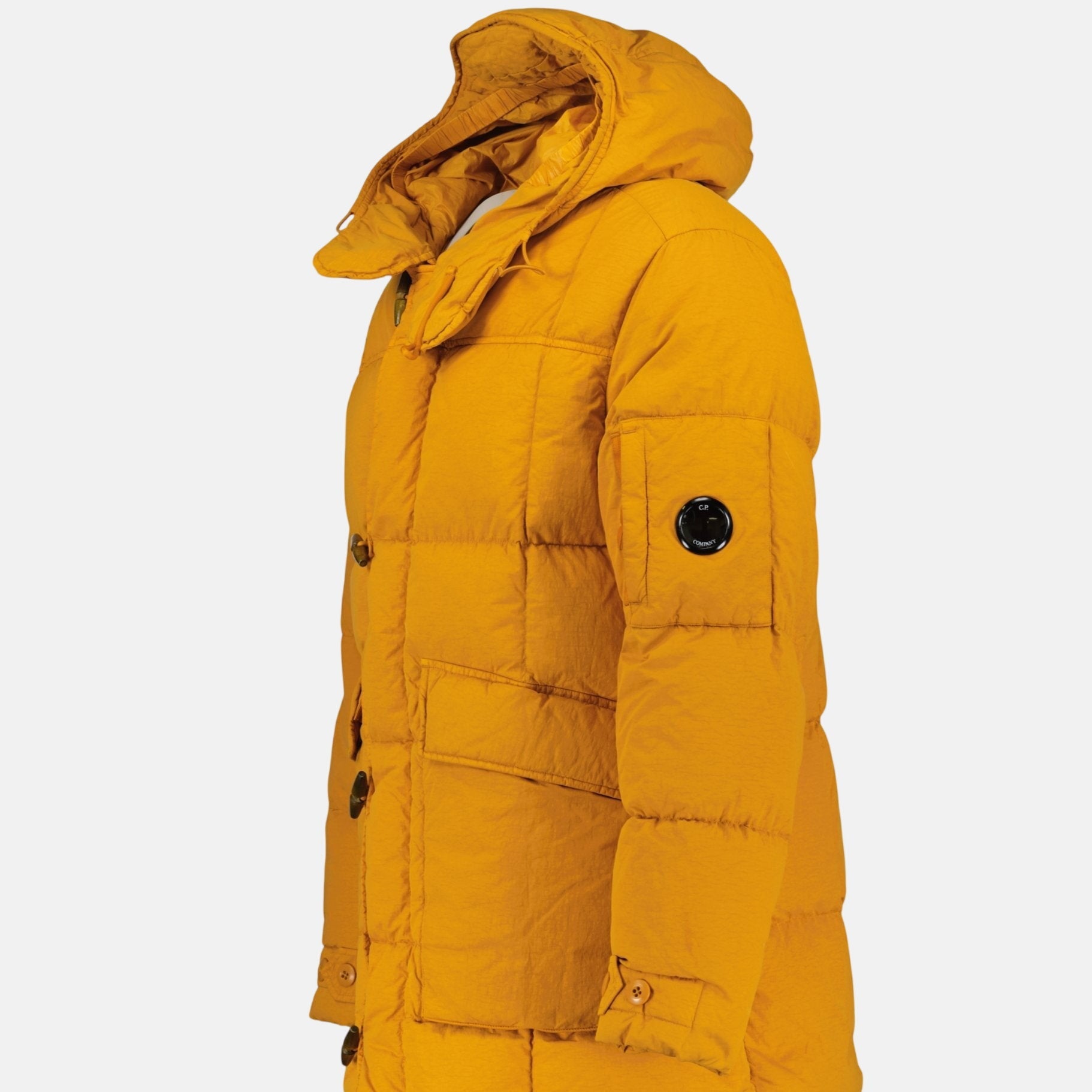 CP Company Flatt Nylon Padded Lens Shell Jacket Orange - northern threads