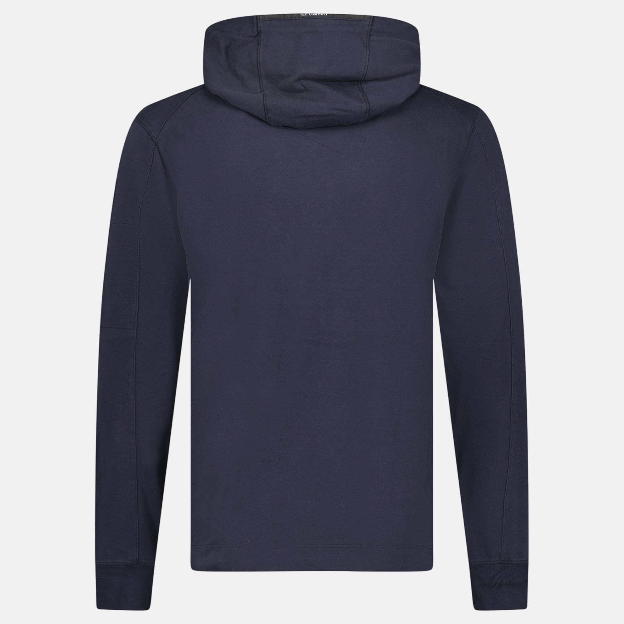 CP Company Hooded Lens Light Fleece Sweatshirt Midnight Blue - northern threads