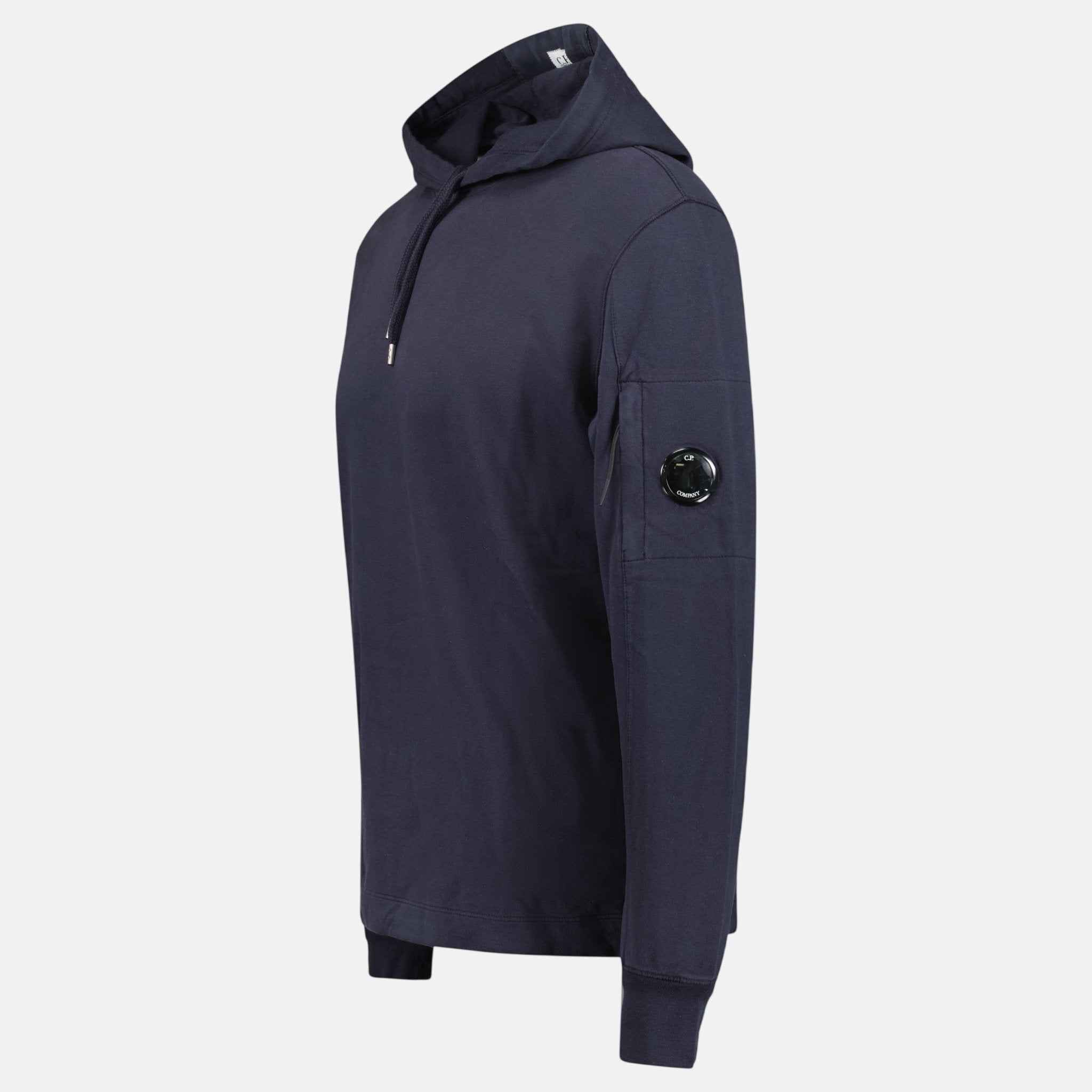 CP Company Hooded Lens Light Fleece Sweatshirt Midnight Blue - northern threads