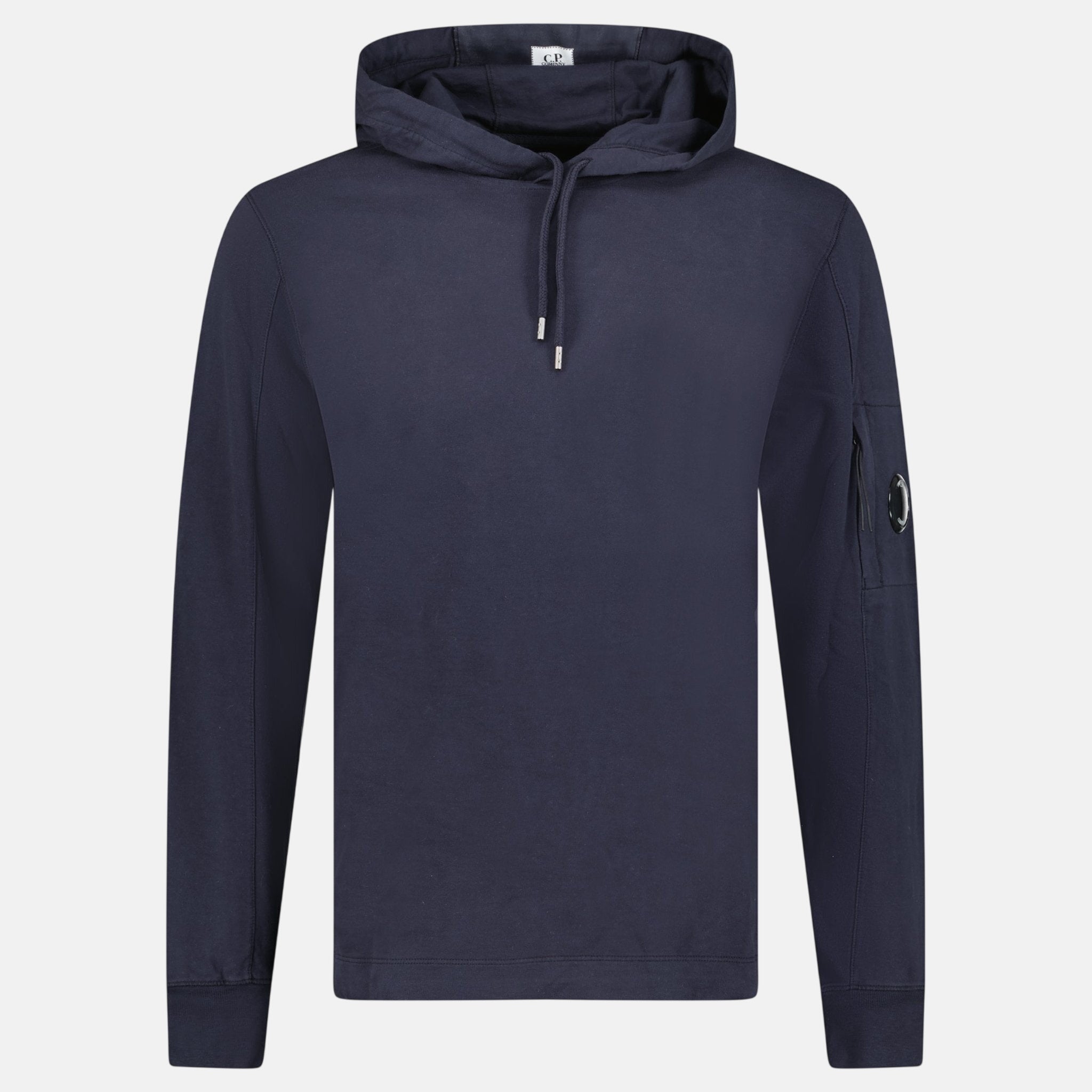 Buy CP Company Hooded Lens Light Fleece Sweatshirt Midnight Blue