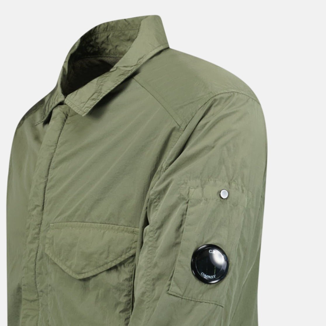 CP Company Lens Chrome Zip - Up Jacket Military Green - northern threads
