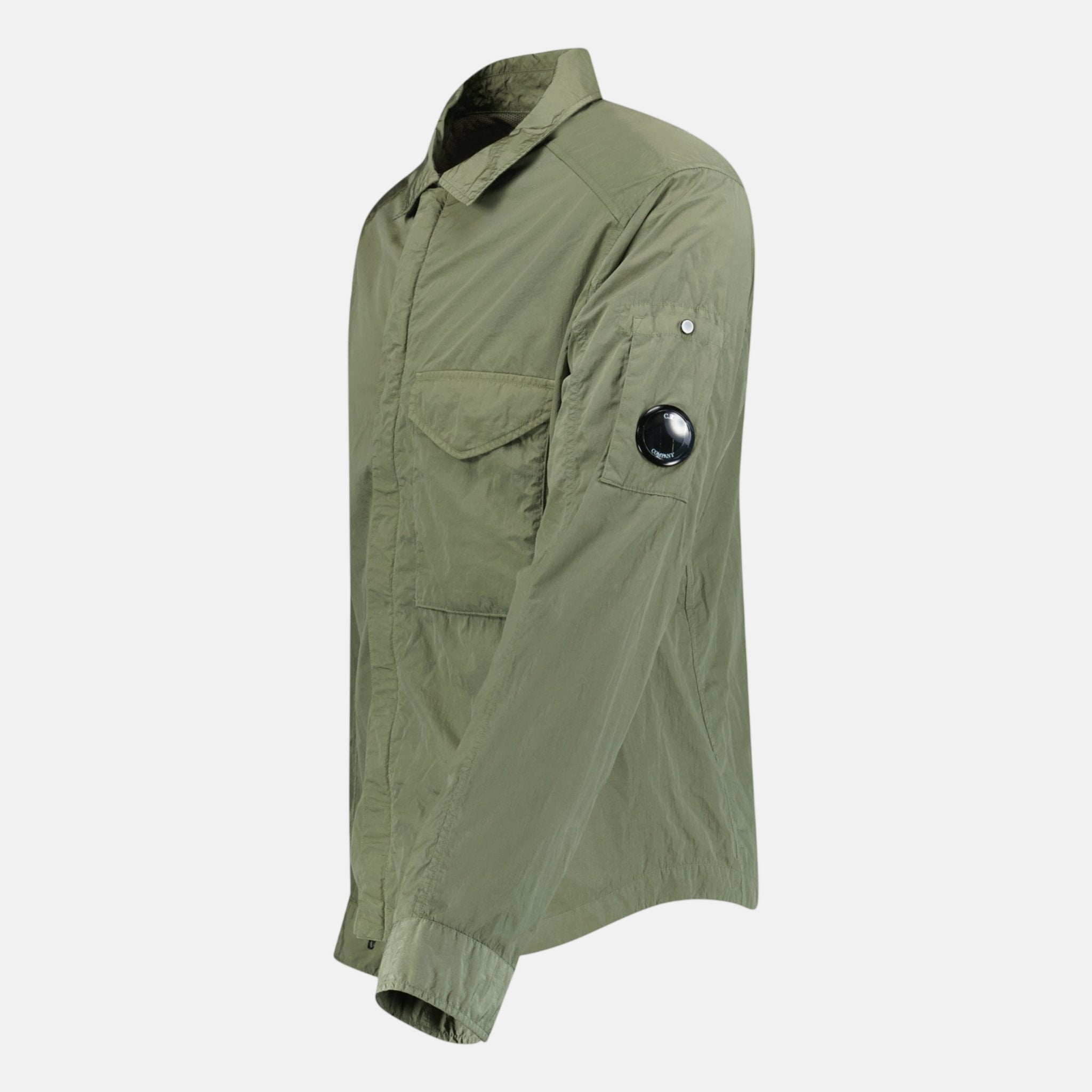 CP Company Lens Chrome Zip - Up Jacket Military Green - northern threads