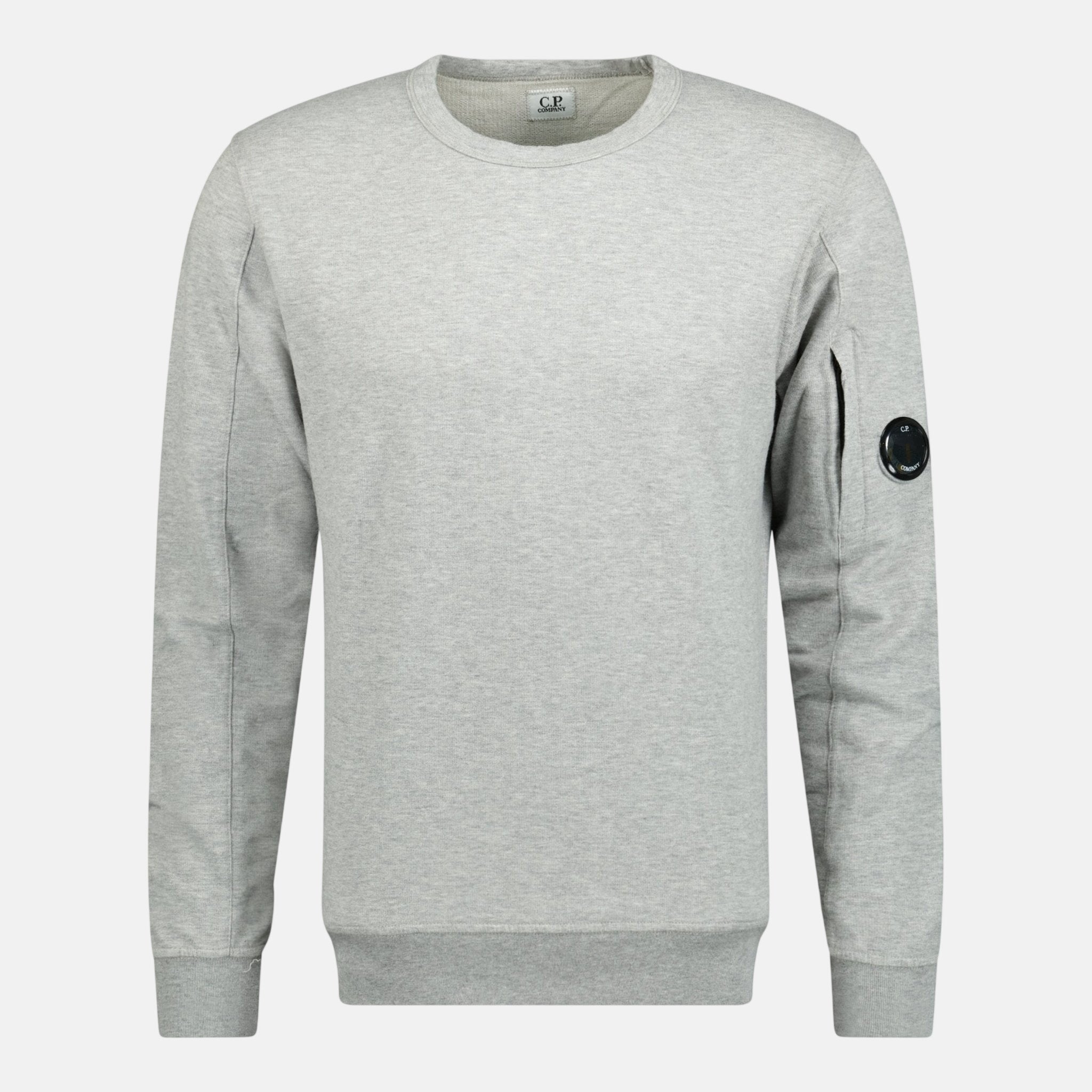 CP Company Lens Light Fleece Sweatshirt Grey - O8 - northern threads uk