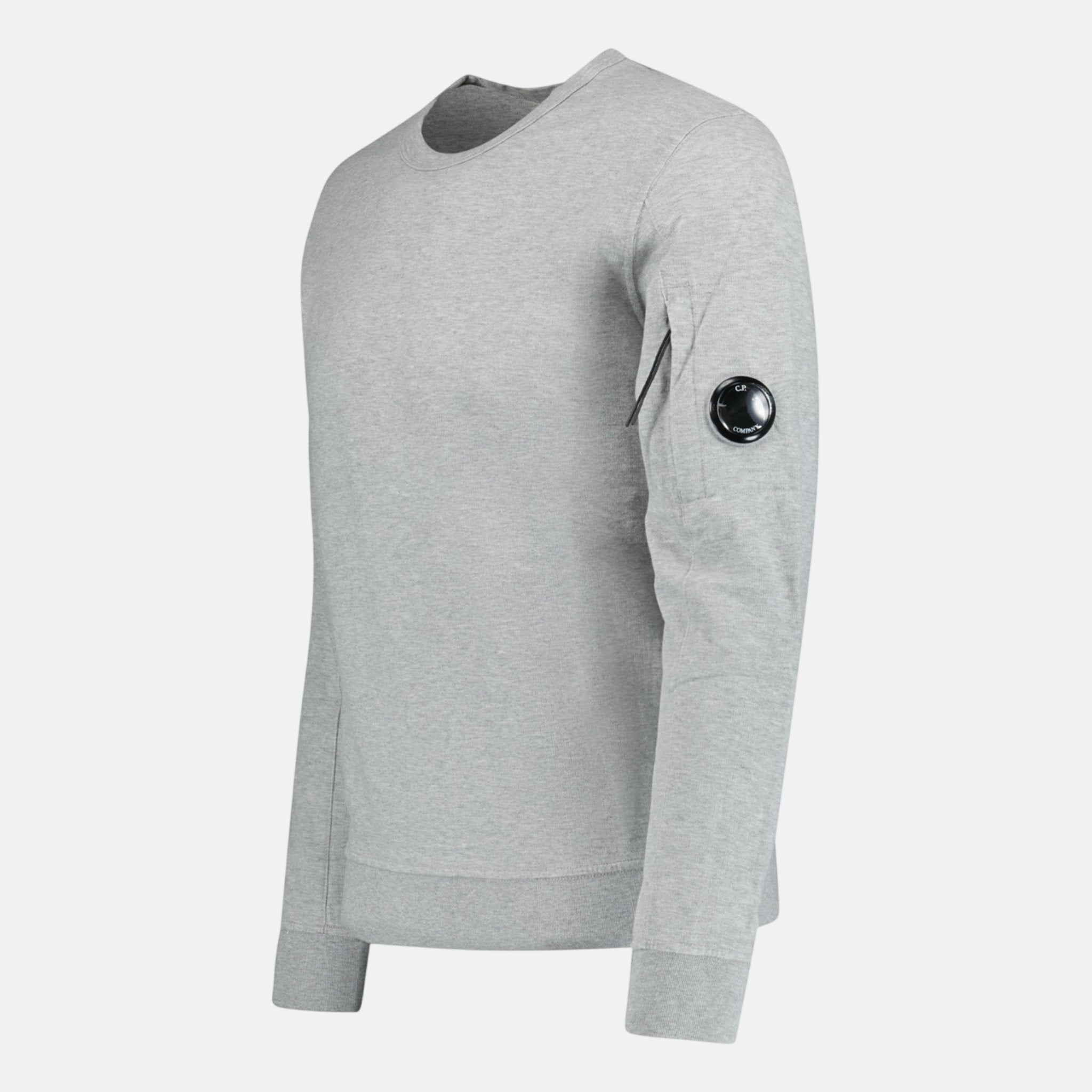 CP Company Lens Light Fleece Sweatshirt Grey - northern threads