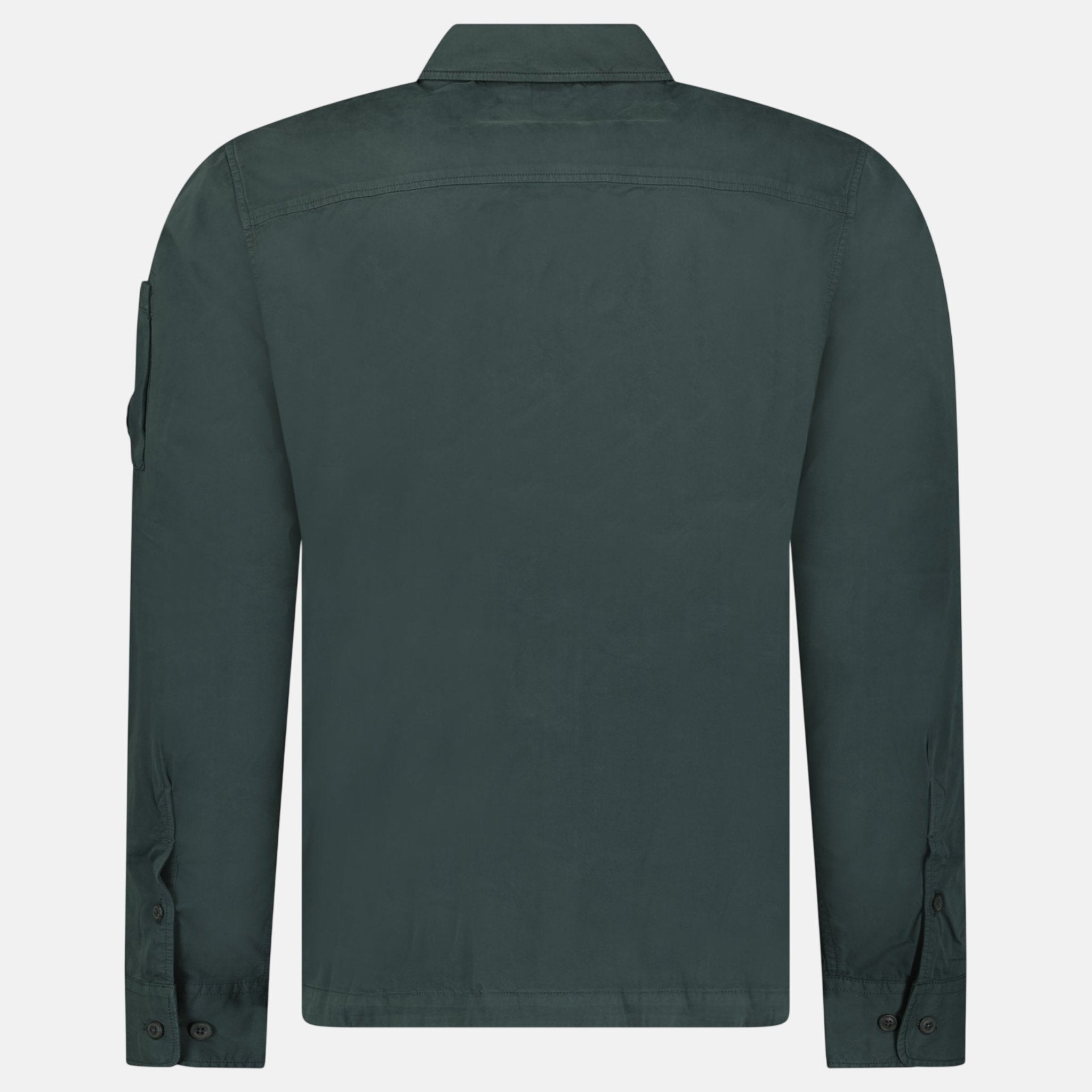 CP Company Lens Zip - Up Overshirt Dark Shadow - F40 - northern threads uk