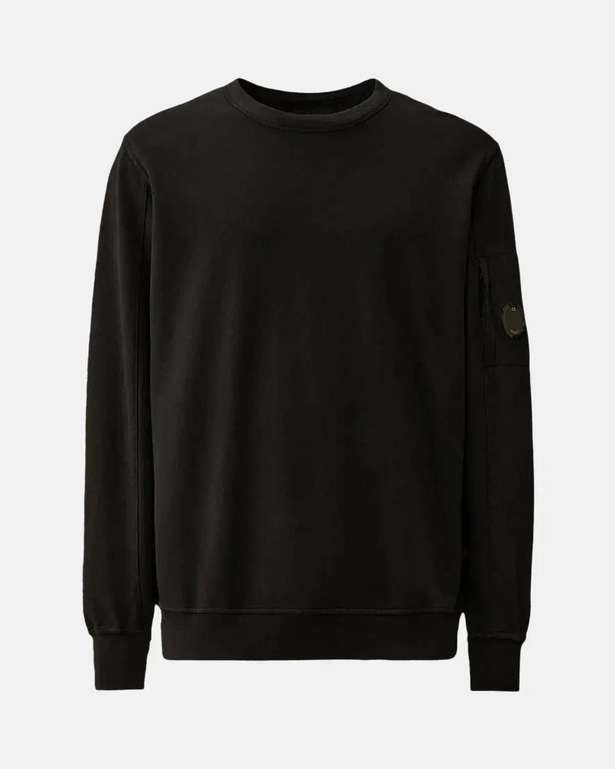 CP Company Light Fleece Crewneck Lens Sweatshirt Black | Northern Threads Designer Menswear