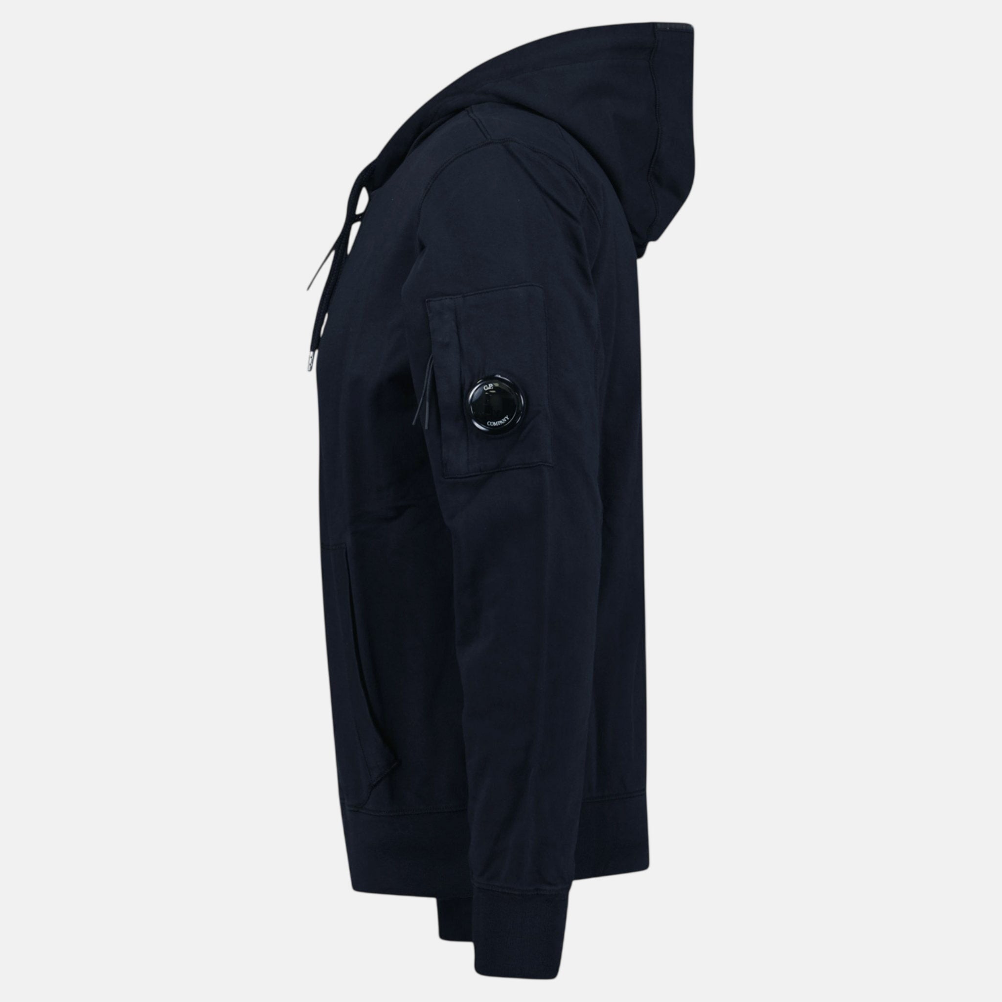 CP Company Light Fleece Lens Zip Hoodie Navy - O14 - northern threads uk