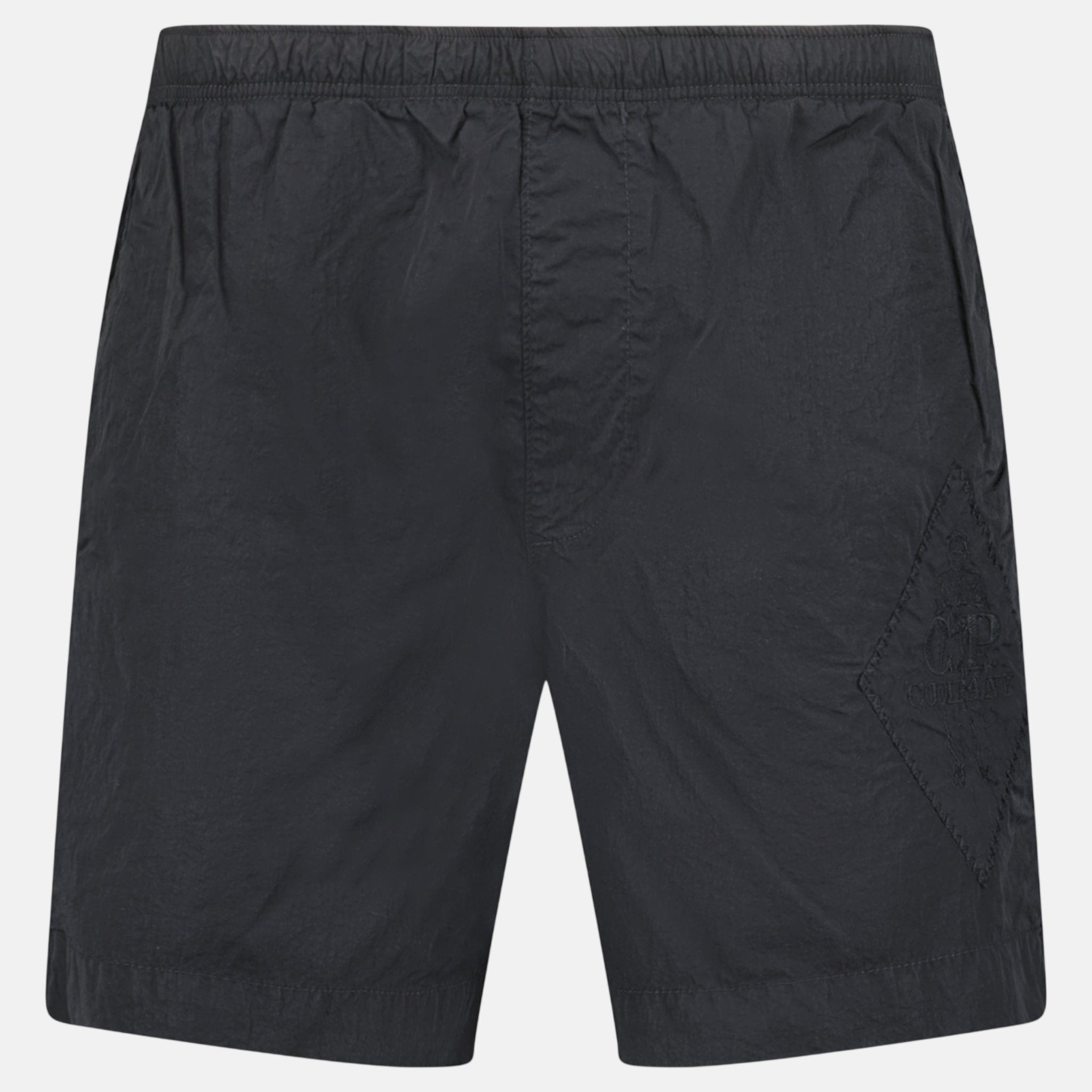 CP Company Logo - Embroidered Swim Shorts Black - A1 - northern threads uk