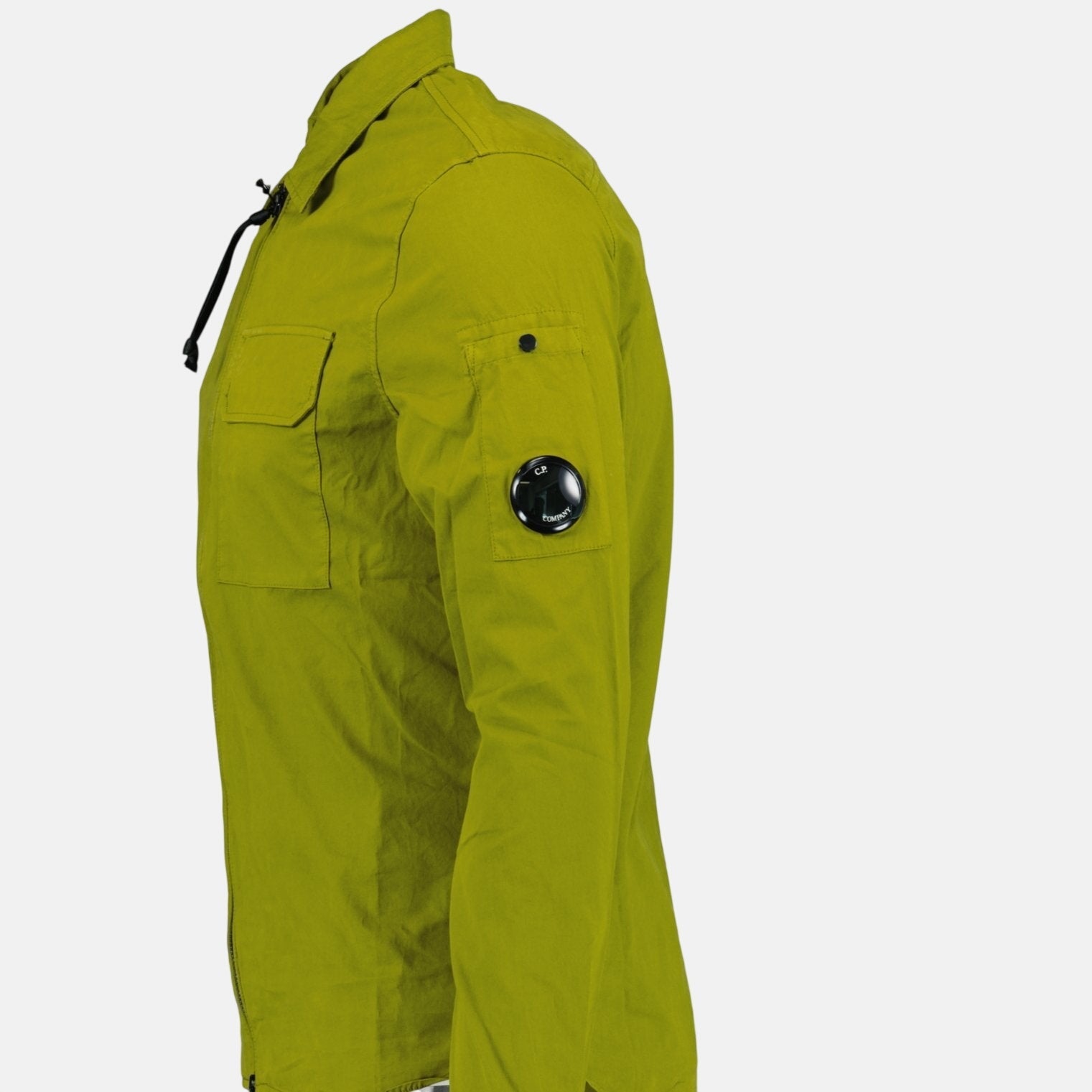 CP Company Long Sleeve Zip Up Overshirt Olive Green - northern threads