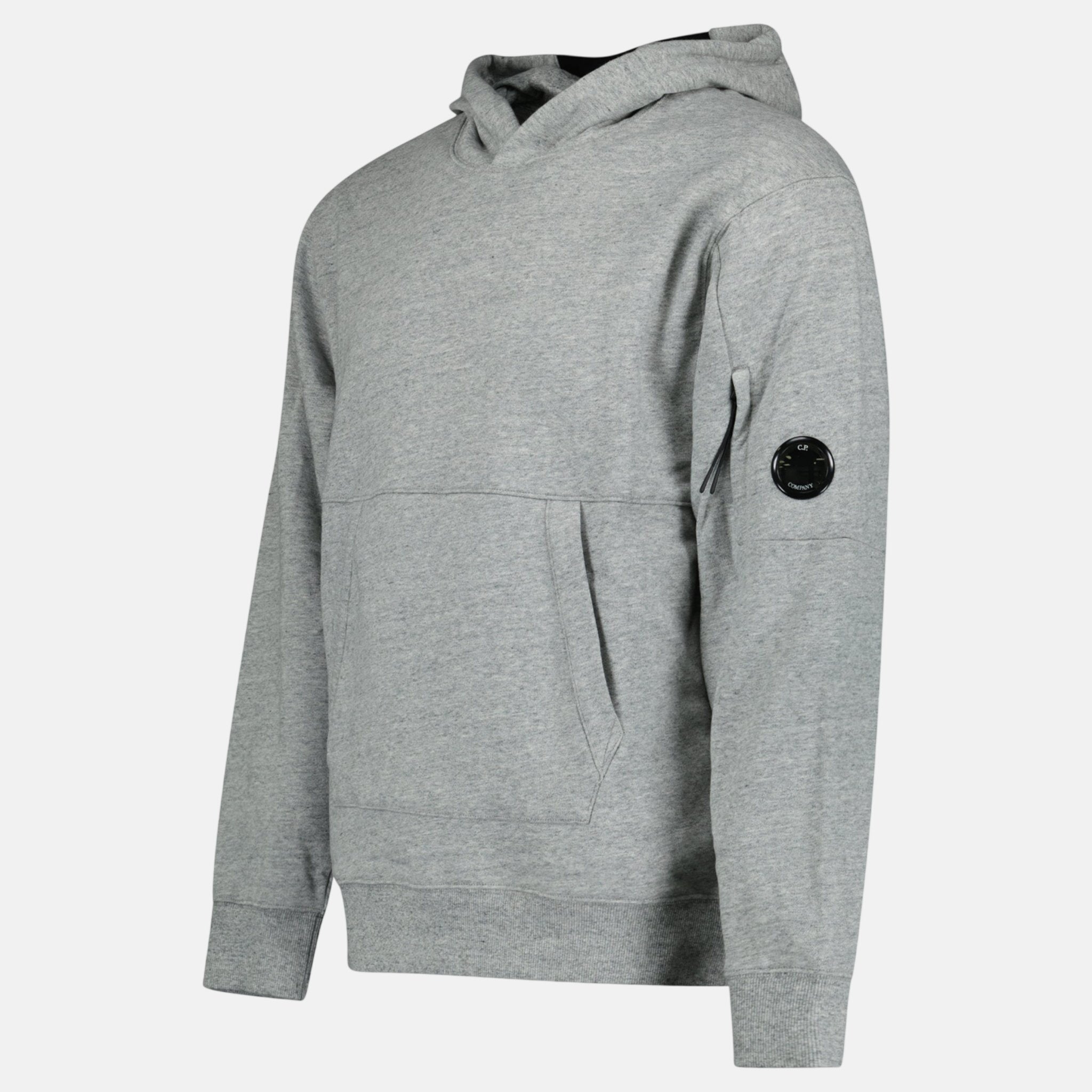 CP Company Micro Lens Diagonal Raised Hoodie Grey Stone - C79 - northern threads uk