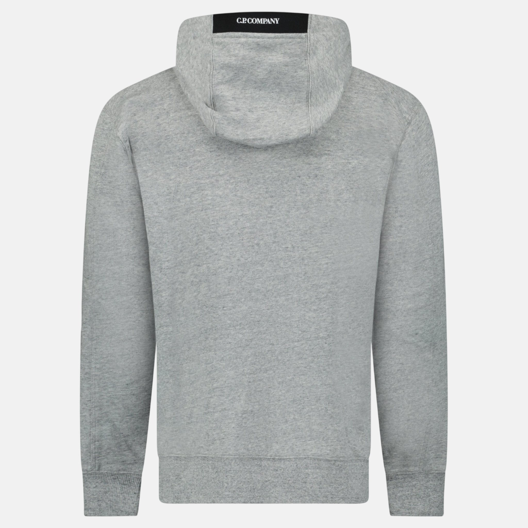 CP Company Micro Lens Diagonal Raised Hoodie Grey Stone - C79 - northern threads uk