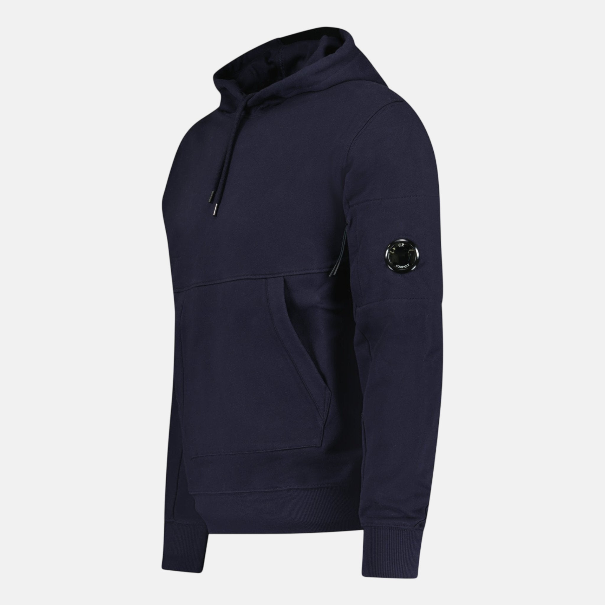 CP Company Micro Lens Diagonal Raised Hoodie Navy - O2 - northern threads uk