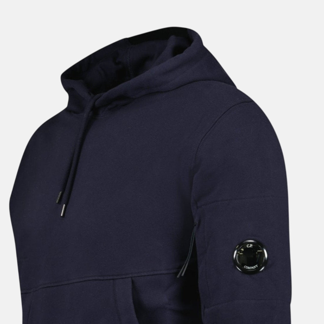 CP Company Micro Lens Diagonal Raised Hoodie Navy - O2 - northern threads uk