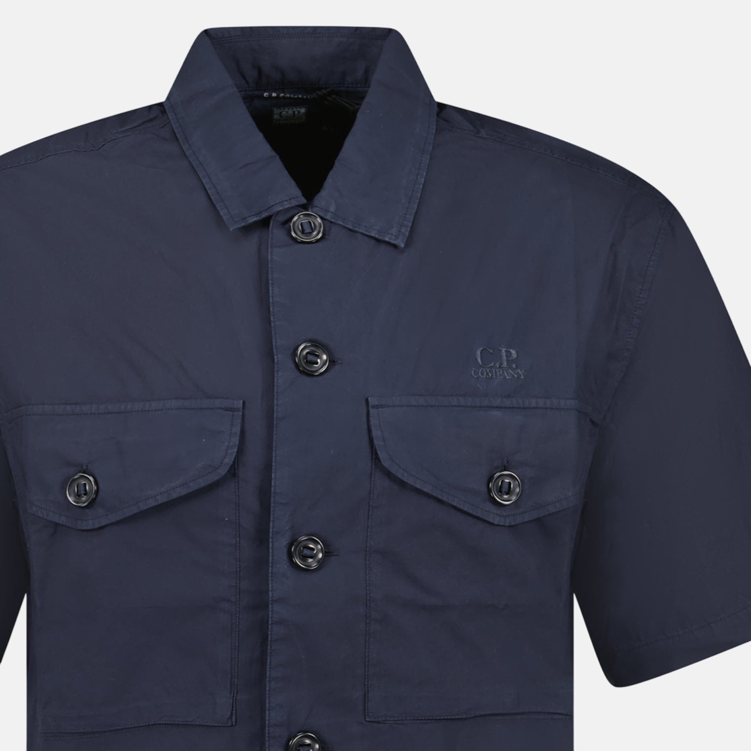 CP Company Popeline Boxy Short Sleeve Shirt Total Eclipse - northern threads