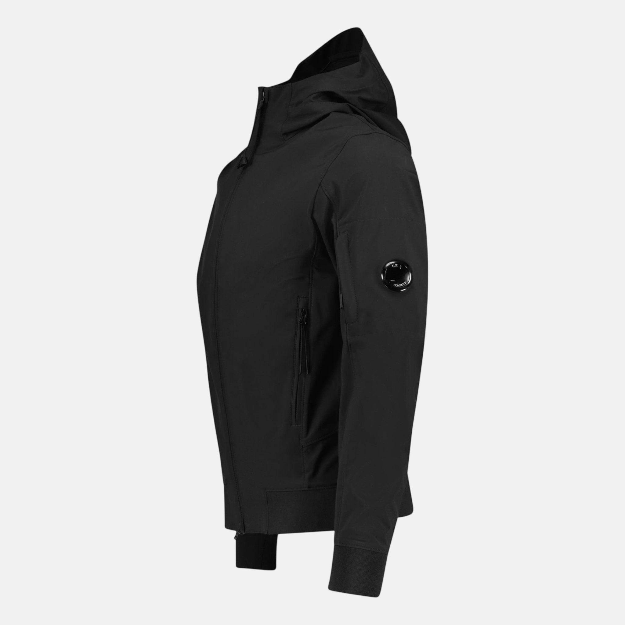 CP Company Softshell Arm Lens Jacket Black - northern threads