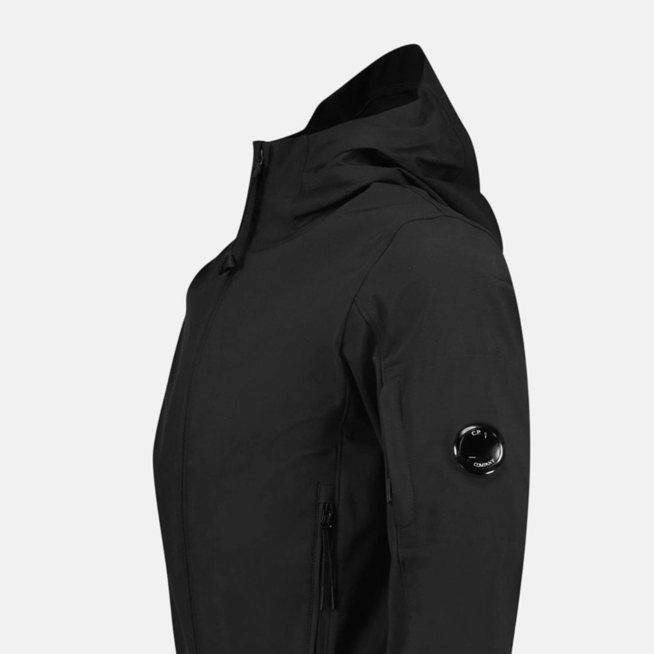 CP Company Softshell Arm Lens Jacket Black - northern threads