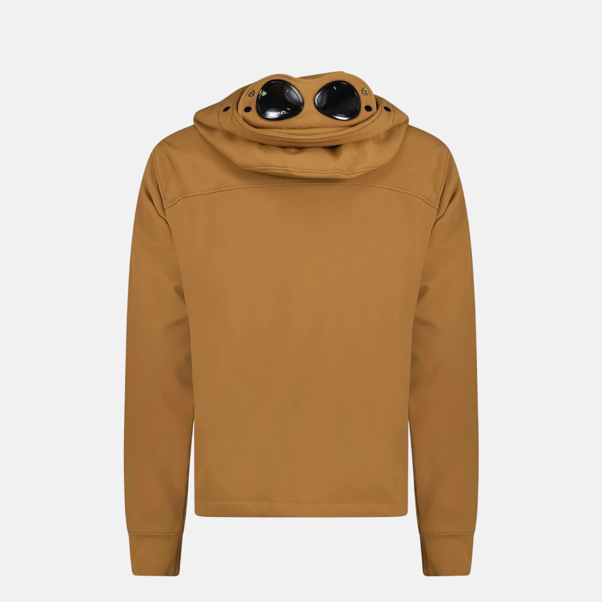 CP Company Softshell Goggle Hood Jacket Brown - northern threads