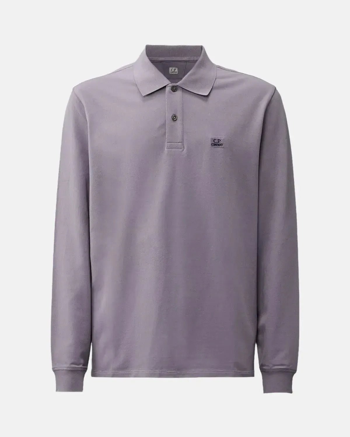 CP Company Stretch Piquet Longsleeve Polo Lavender | Northern Threads Designer Menswear