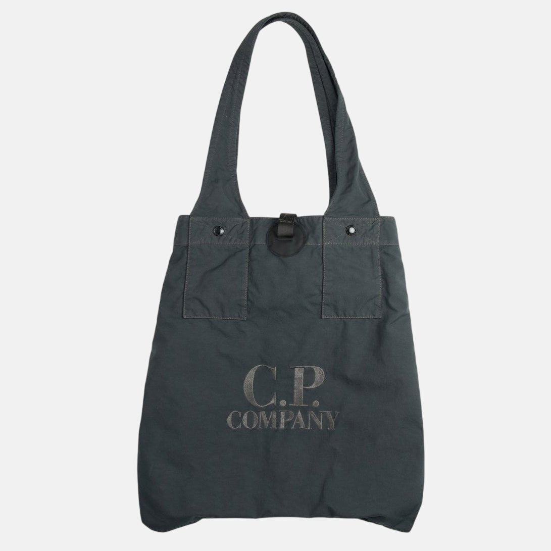 CP Company Twill Left Hand Logo Bag Smoked Pearl | Northern Threads UK