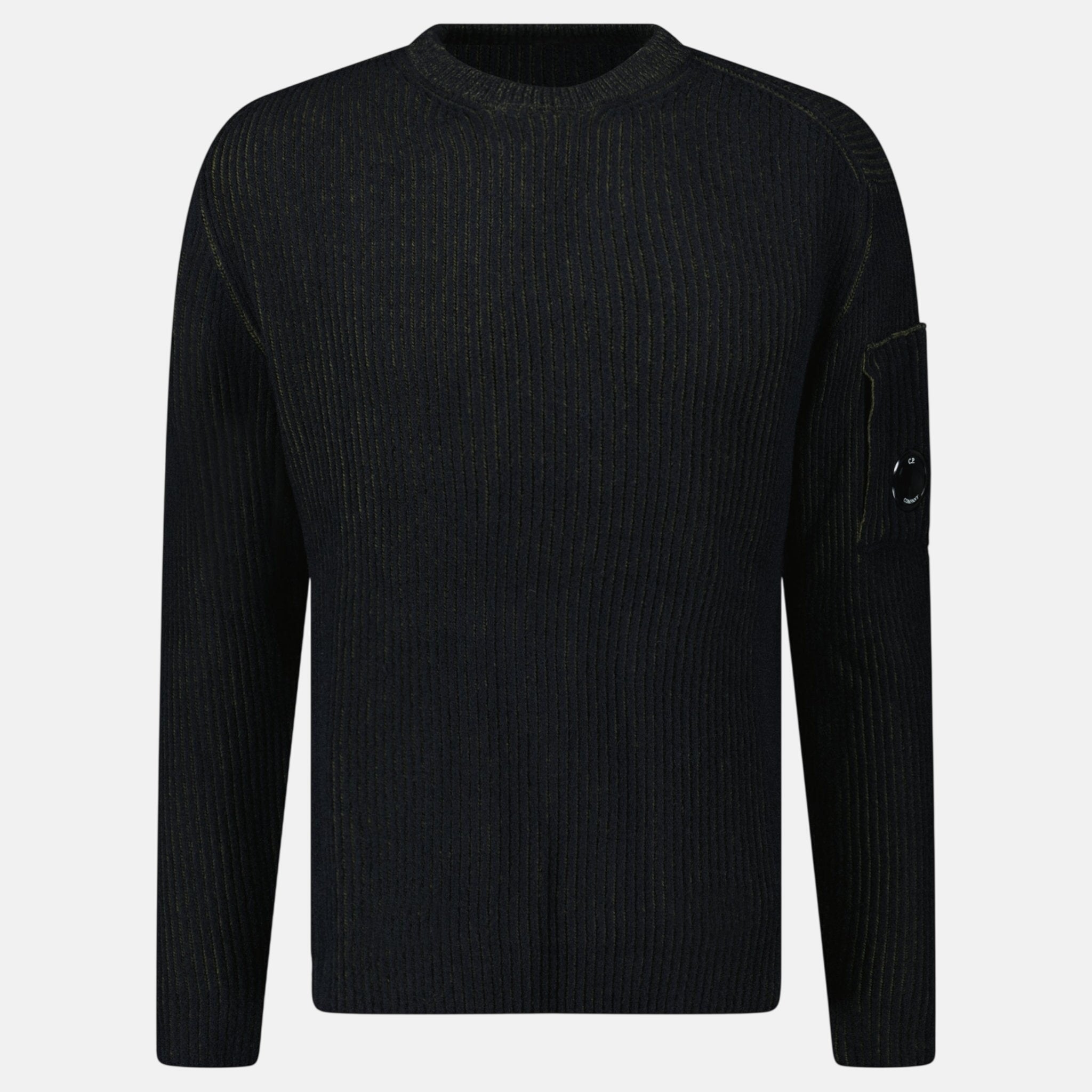 CP Company Vanise Crewneck Sweater Navy Green - A19 - northern threads uk