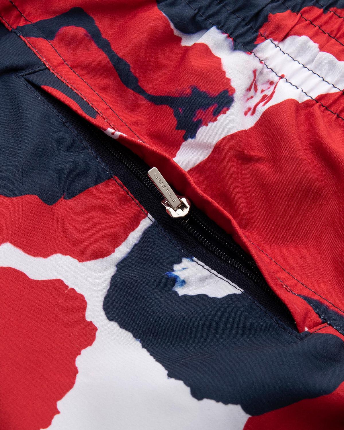 DEREK ROSE MAUI 29 SWIM SHORTS RED - northern threads