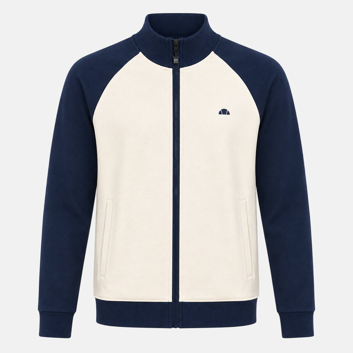 Ellesse Caldona Track Top Jacket Ecru/Navy | Northern Threads Designer Menswear