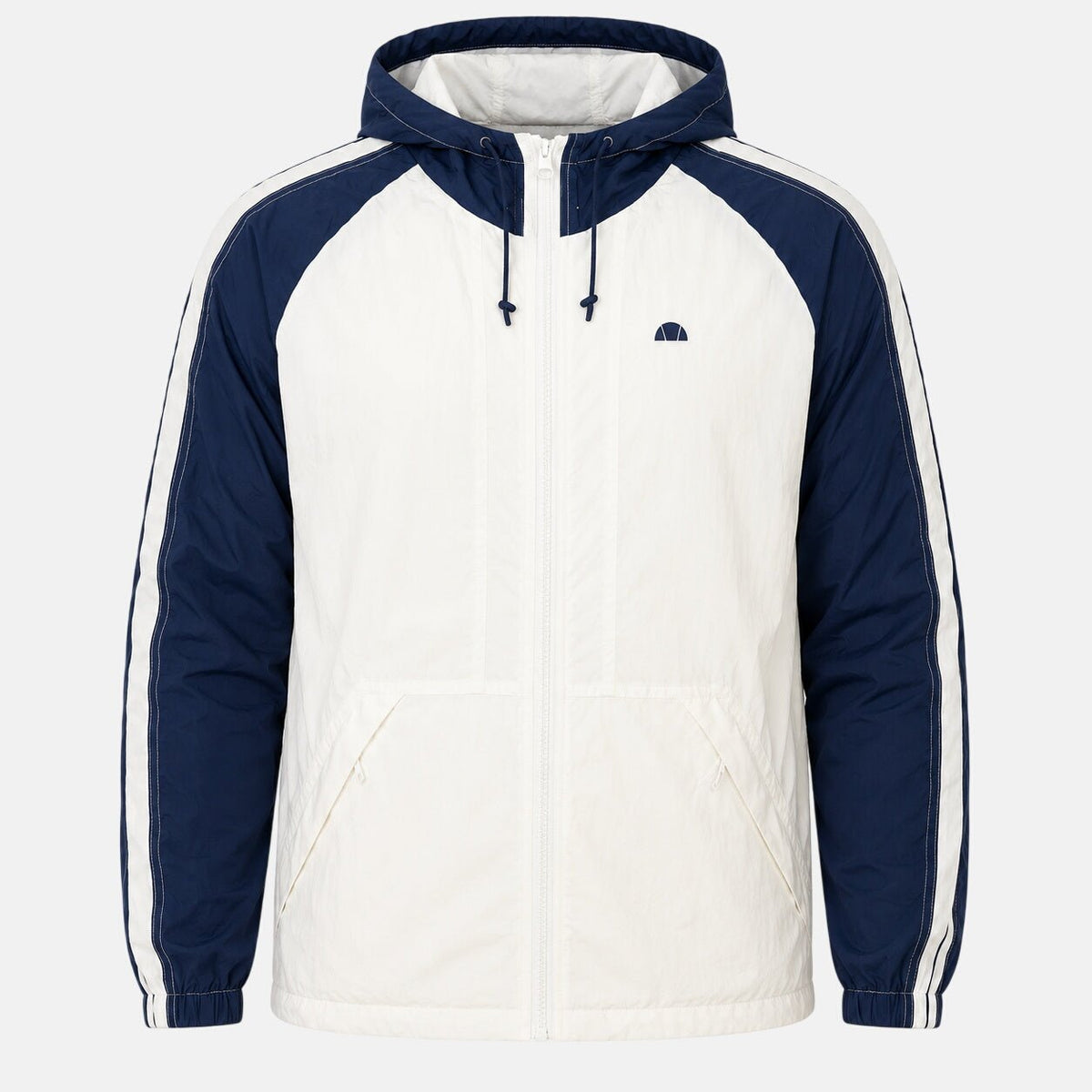 Ellesse Casillo Woven Shell Jacket Ecru/Navy | Northern Threads Designer Menswear