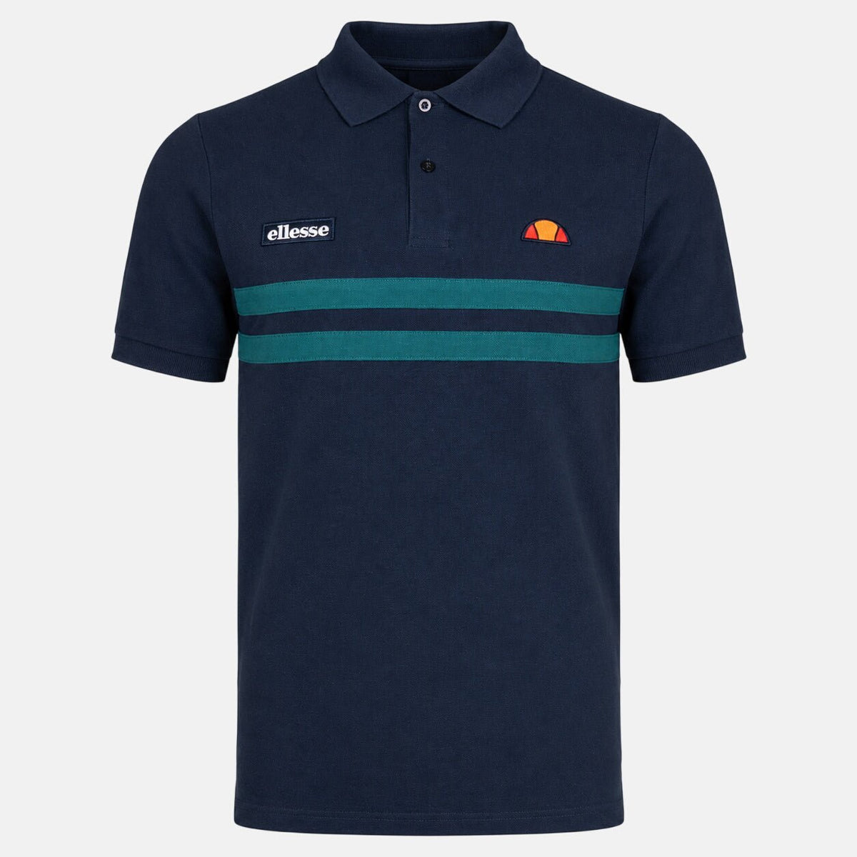 Ellesse Muccia Polo Shirt Navy/Teal | Northern Threads Designer Menswear