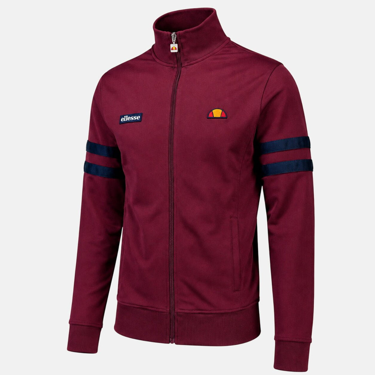 Ellesse Roma Track Top Jacket Burgundy/Navy | Northern Threads Designer Menswear