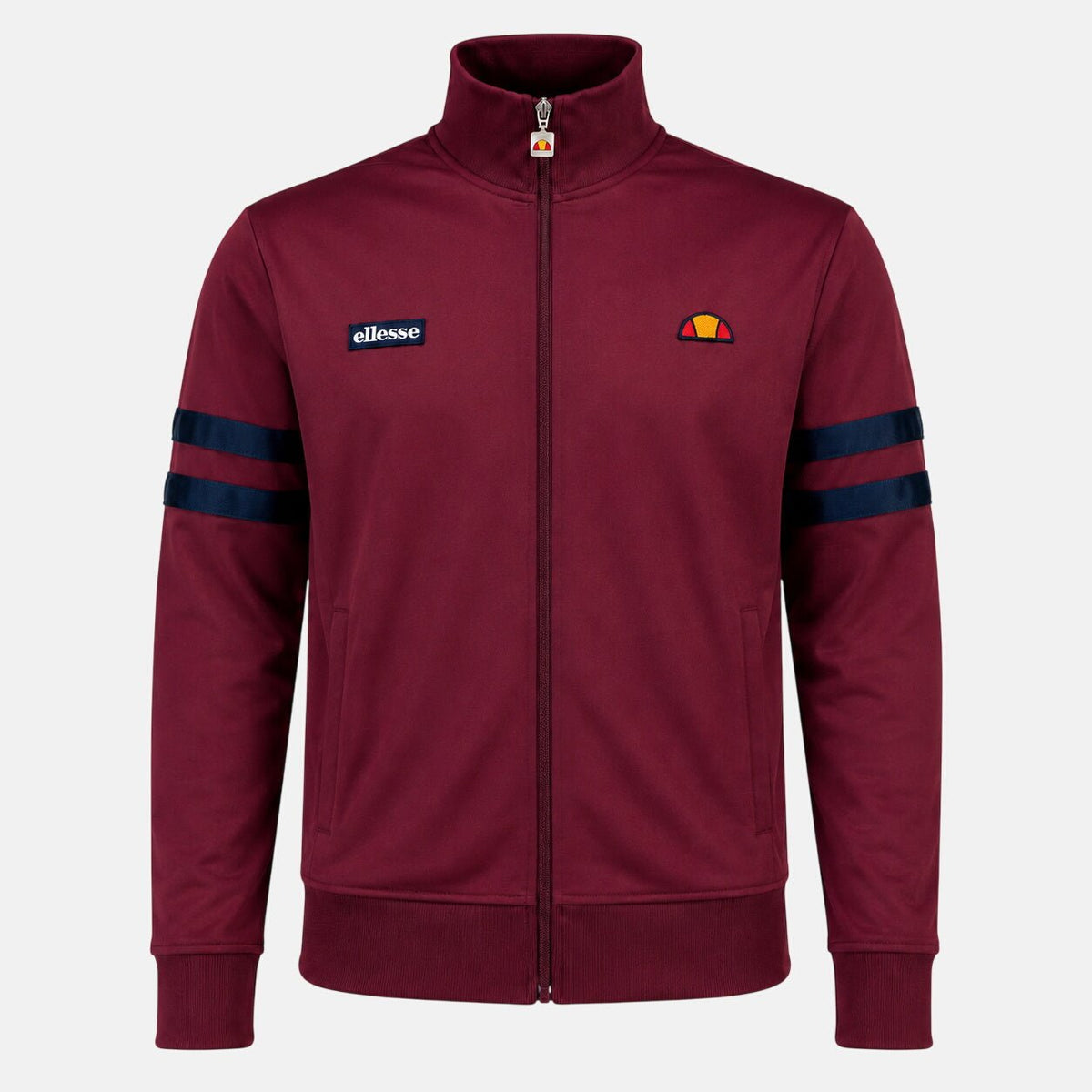 Ellesse Roma Track Top Jacket Burgundy/Navy | Northern Threads Designer Menswear