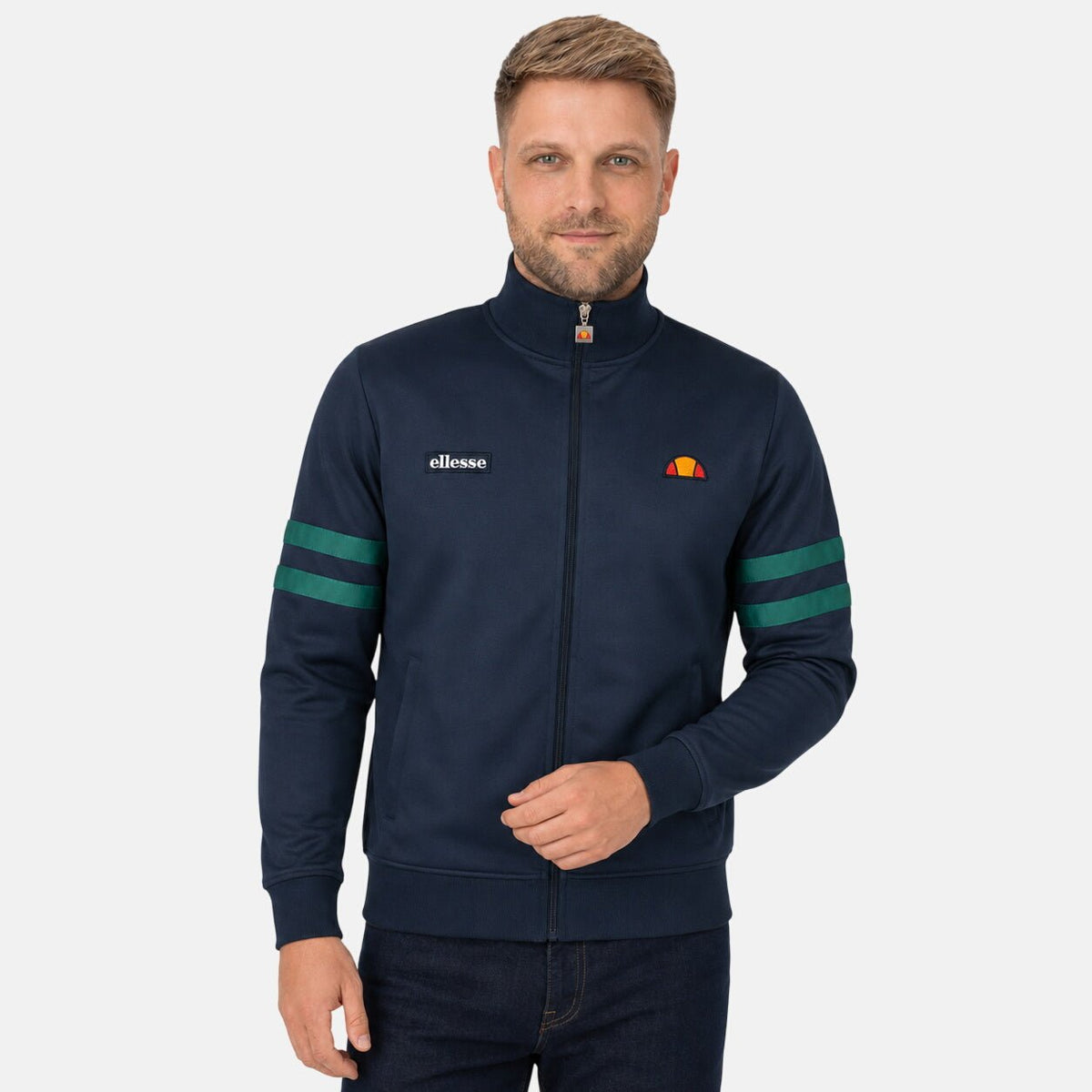 Ellesse Roma Track Top Jacket Navy/Teal | Northern Threads Designer Menswear