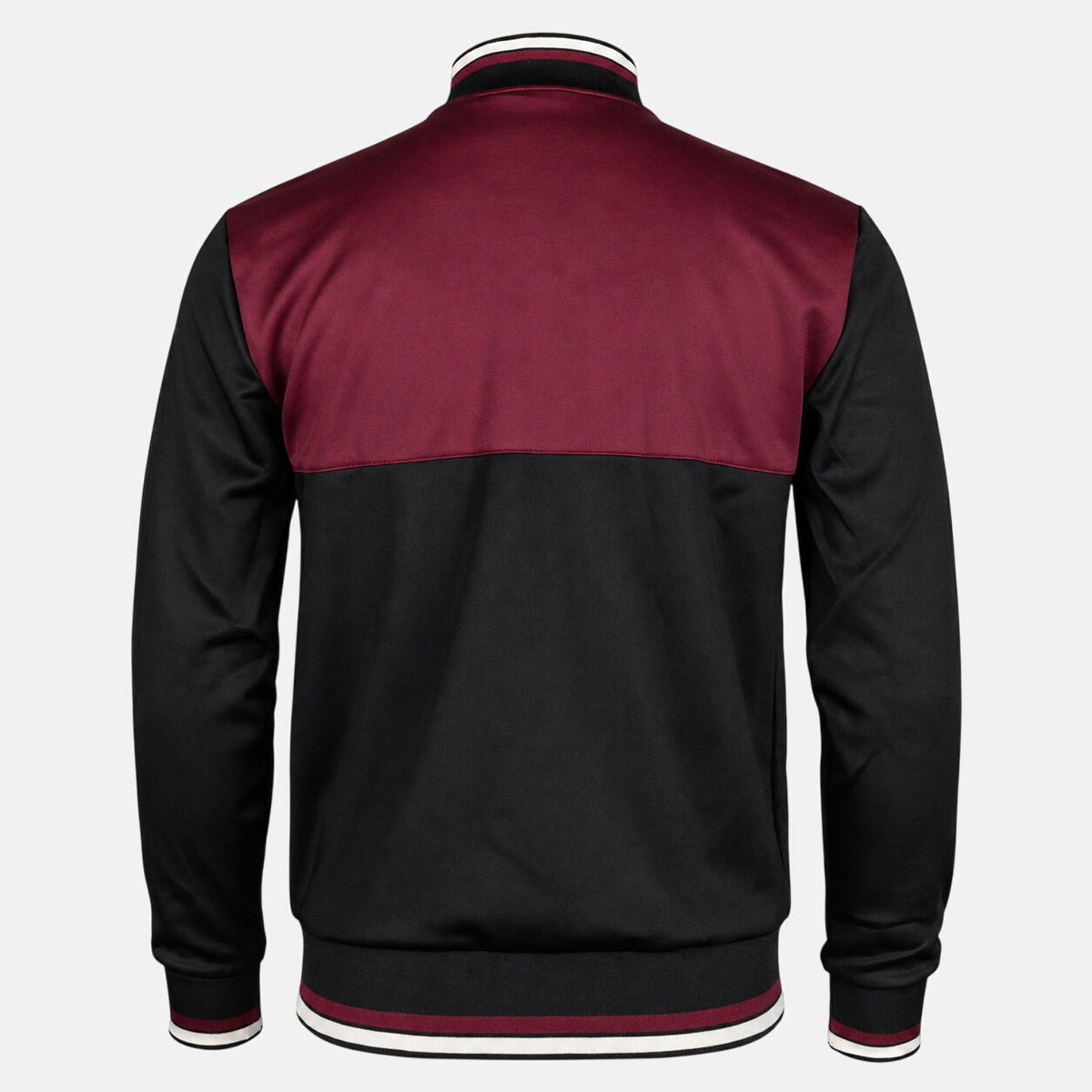 Ellesse Vignola Track Top Jacket Black/Burgundy | Northern Threads Designer Menswear