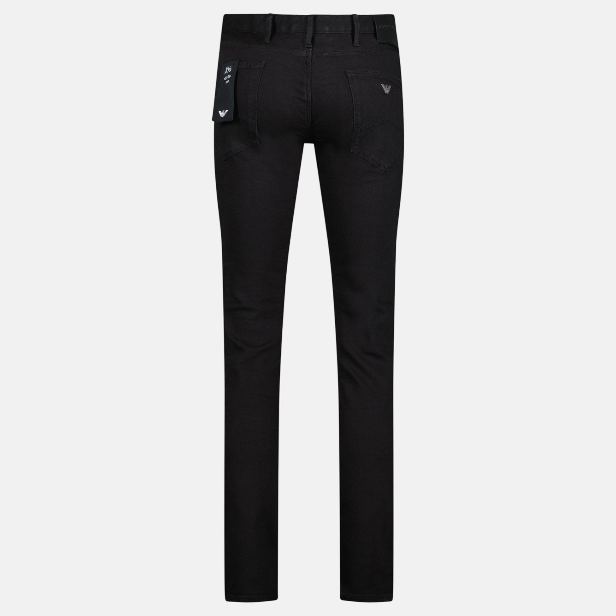 Emporio Armani J06 Slim Fit 5 Pocket Jeans Black - northern threads