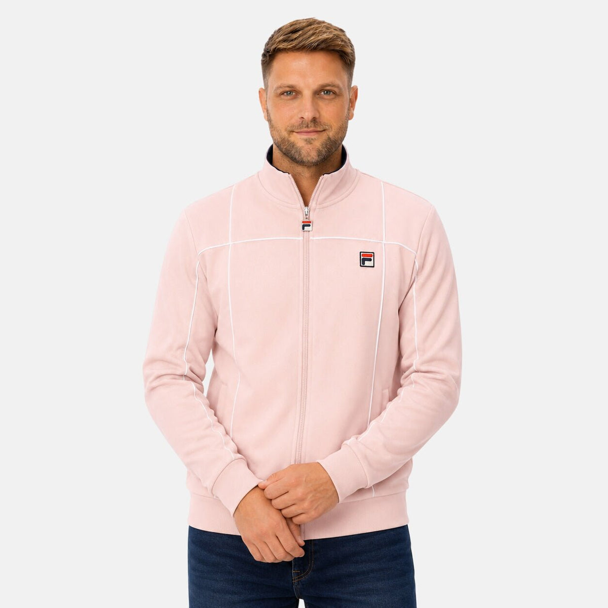 Fila Armando Track Top Jacket Pale Lilac/White | Northern Threads Designer Menswear