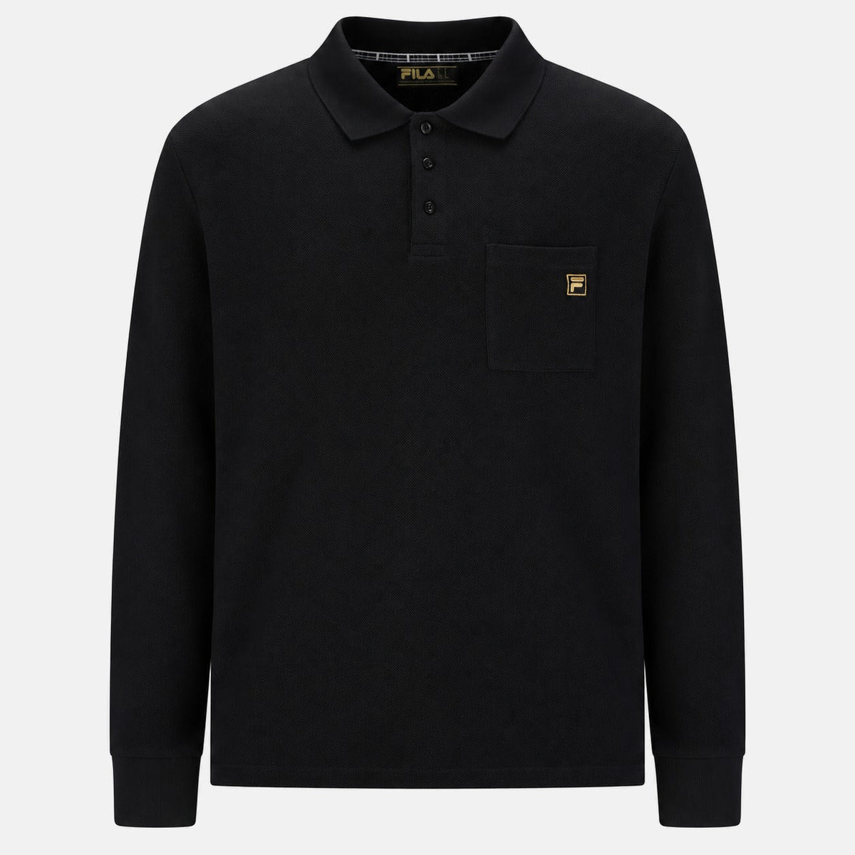 Fila Gold Dino Pocket Polo Shirt Black | Northern Threads Designer Menswear