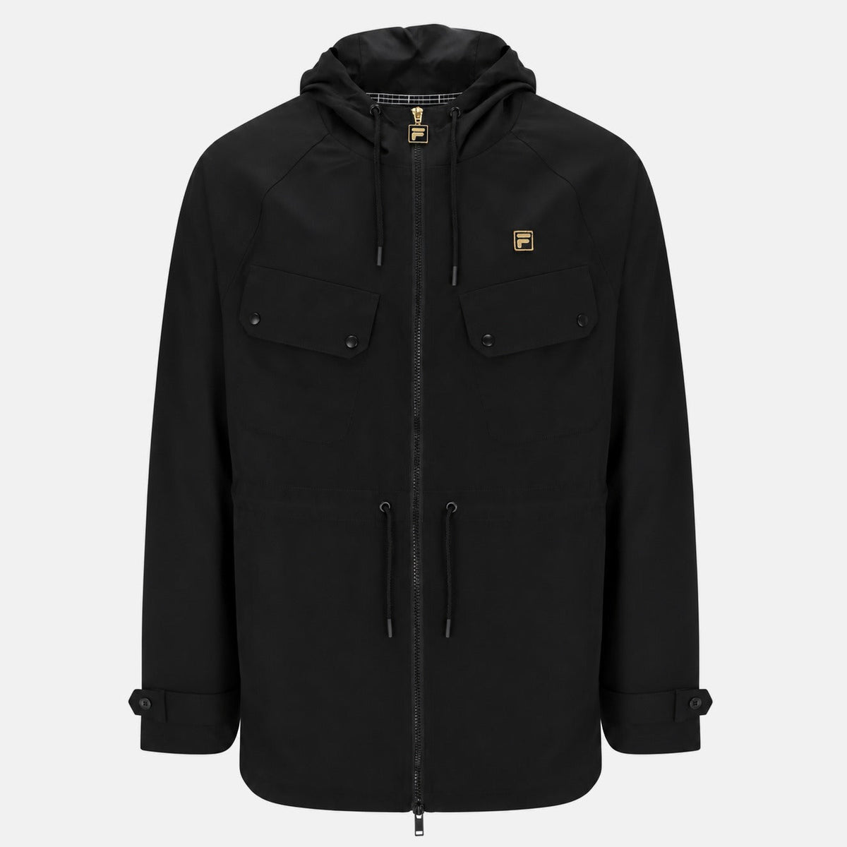 Fila Gold Fabroni Hooded Parka Black | Northern Threads Designer Menswear