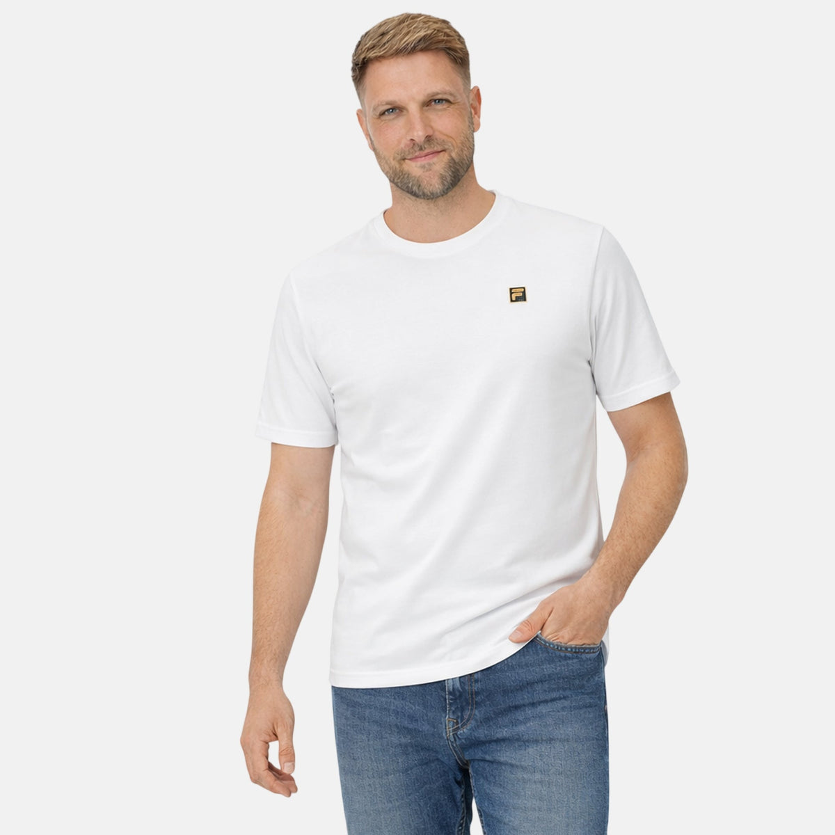 Fila Gold Yaxley 4 Premium T-Shirt Coconut Milk | Northern Threads Designer Menswear
