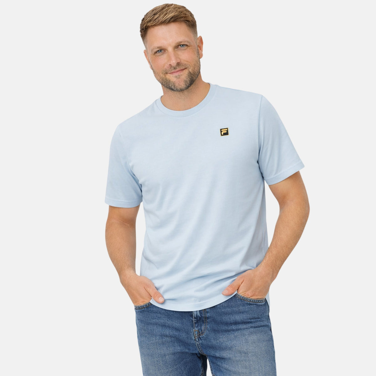 Fila Gold Yaxley 4 Premium T-Shirt Sterling Blue | Northern Threads Designer Menswear