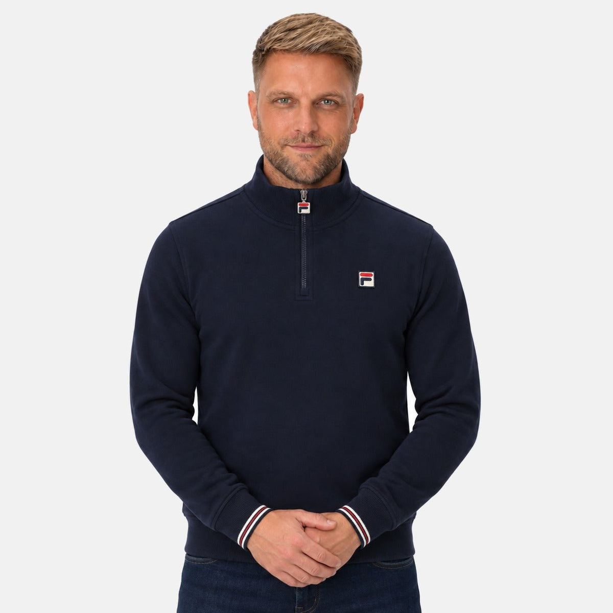 Fila Ramy 1/4 Zip Sweatshirt Fila Navy | Northern Threads Designer Menswear