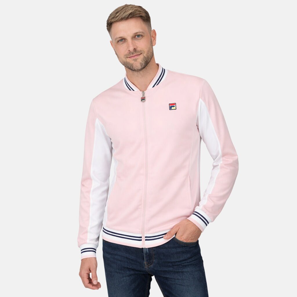 Fila Settanta Baseball Track Top Jacket Pale Lilac/White/Fila Navy | Northern Threads Designer Menswear