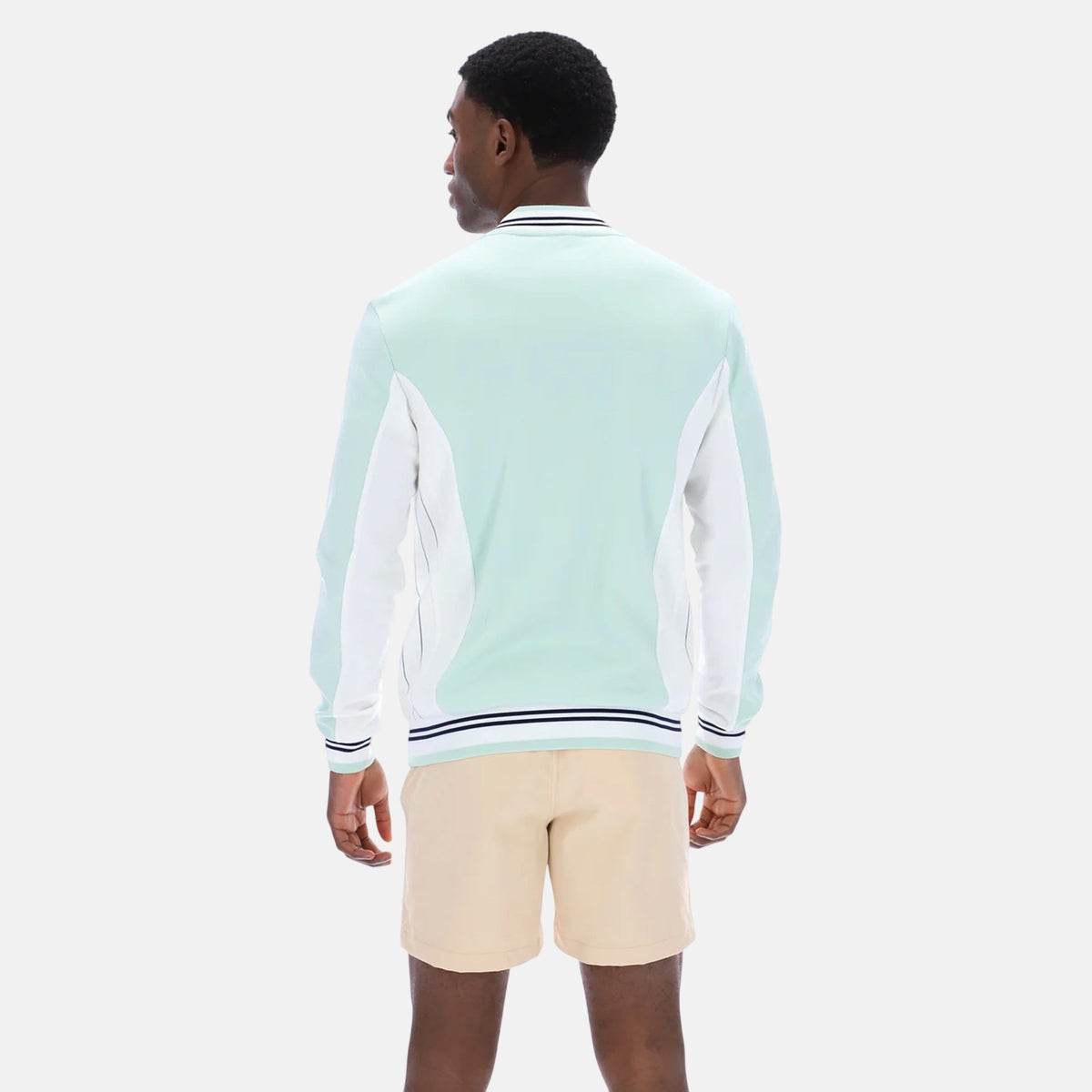 Fila Settanta Baseball Track Top Jacket Surf Spray White Fila Navy | Northern Threads Designer Menswear